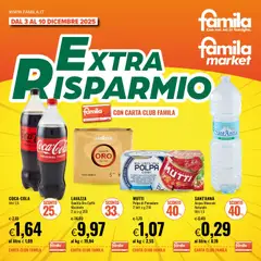 Anteprima del volantino Famila Extra Risparmio catalogo valido a partire dal 03.12.2025
