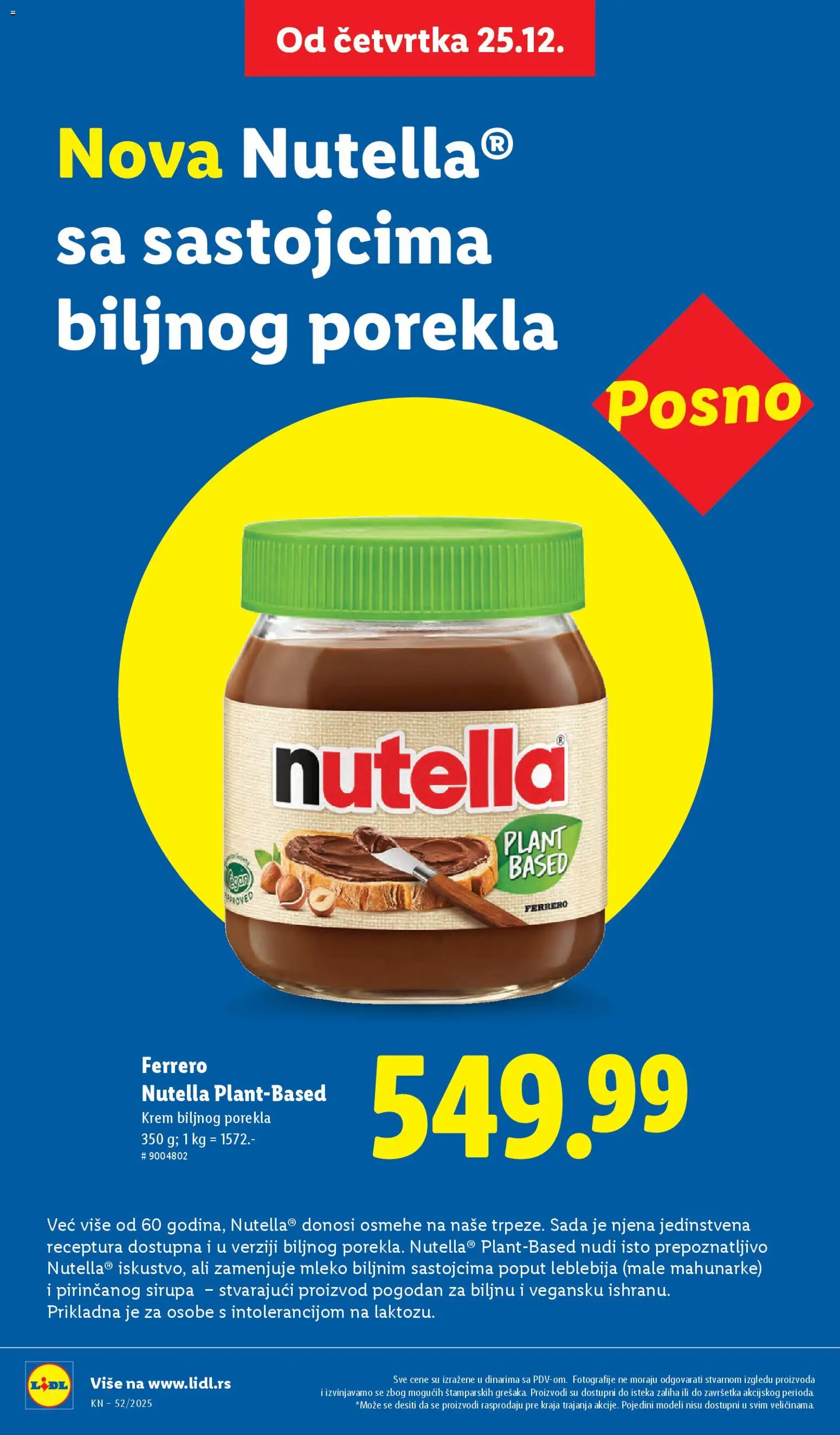 Lidl katalog - važi od 25.12.2025 | Strana: 46 | Proizvode: Mleko, Ferrero, Nutella