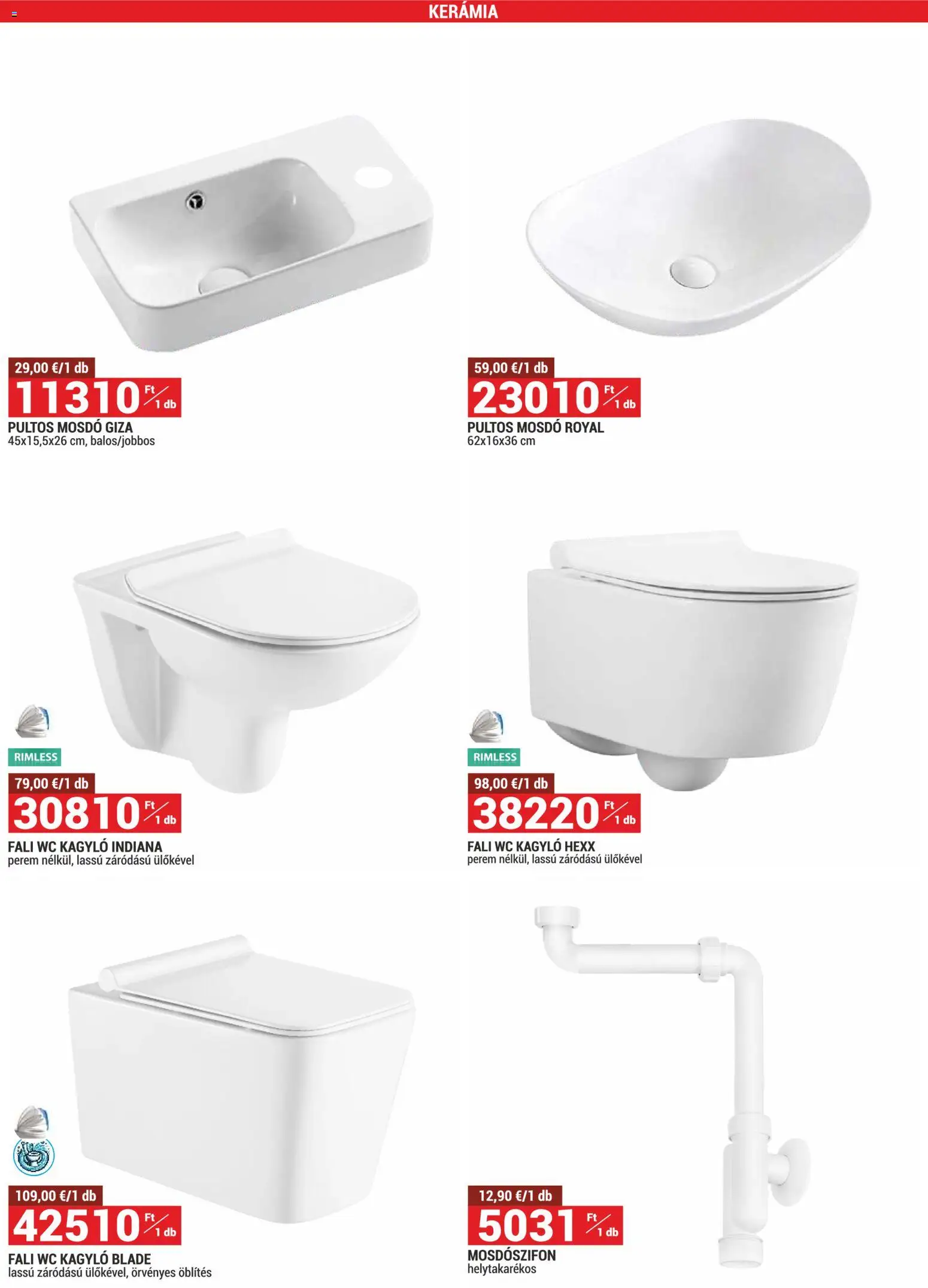 Merkury Market akciós ujság - amely érvényes a következő dátumtól: 01.12.2025 | Oldal: 31 | Termékek: WC, Mosdó