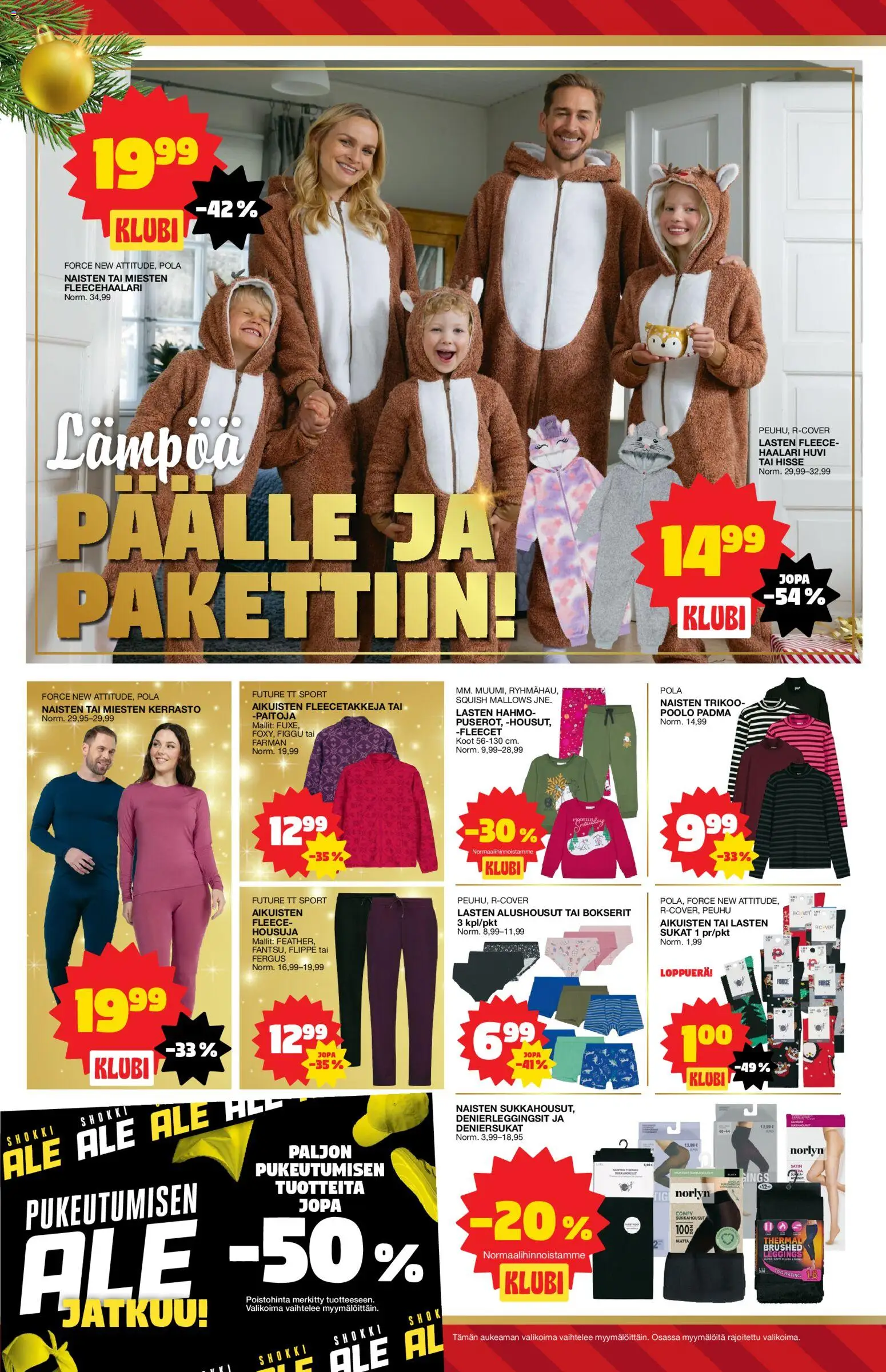 Tokmanni tarjoukset – voimassa 15.12.2025 alkaen | Sivu: 2 | Tuotteet: Sukkahousut, Sukat, Alushousut, Bokserit