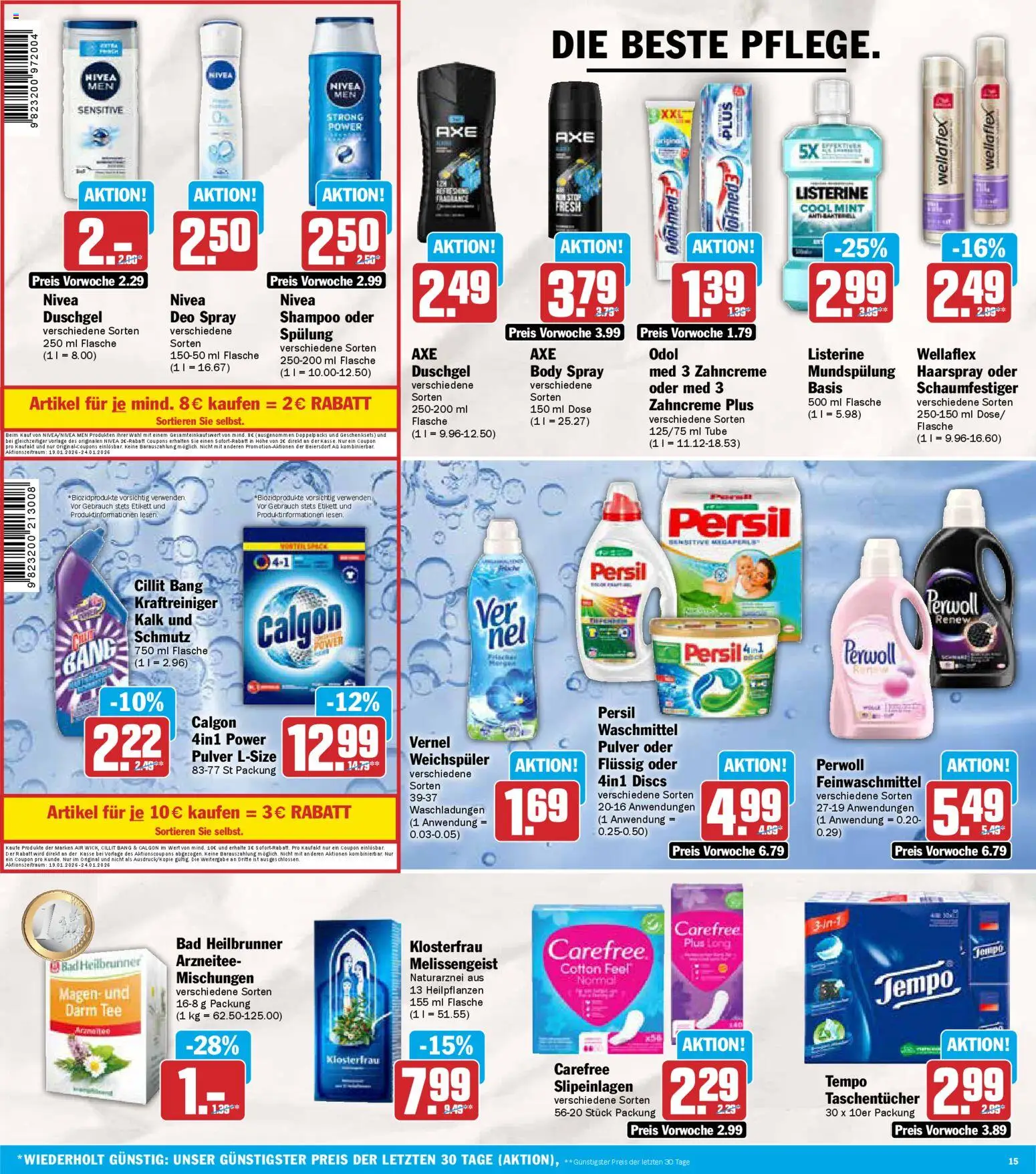AEZ Prospekt 	 – gültig ab 19.01.2026 | Seite: 15 | Produkte: Perwoll, Duschgel, Waschmittel, Persil