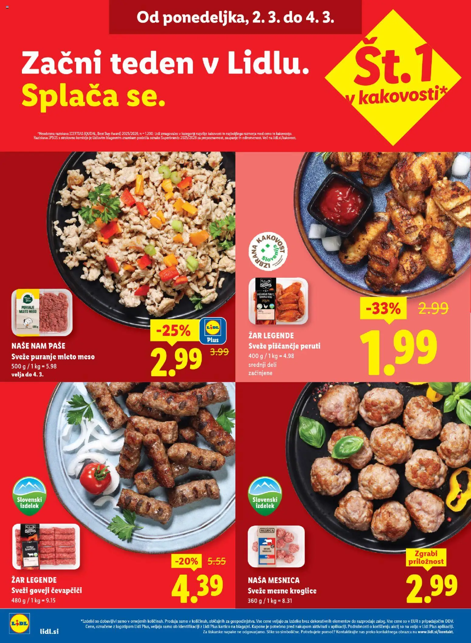 Novi Lidl katalog ponudbe – veljaven od 26.02.2026 | Stran: 38 | Izdelki: Čevapčiči, Zar, Mleto meso