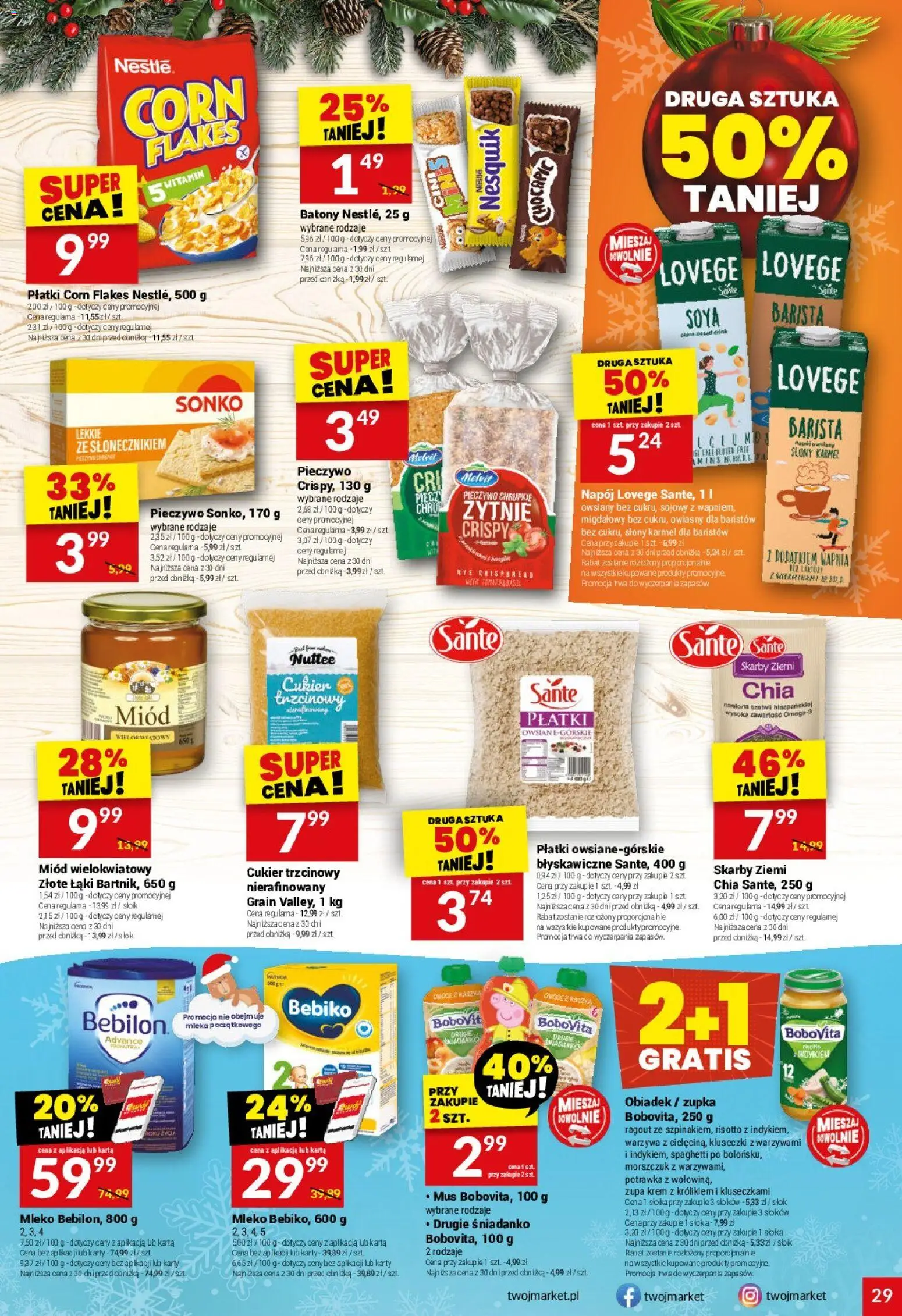 Twój Market Gazetka od 17.12.2025 | Strona: 29 | Produkty: Miód, Mleka, Krem, Cukier