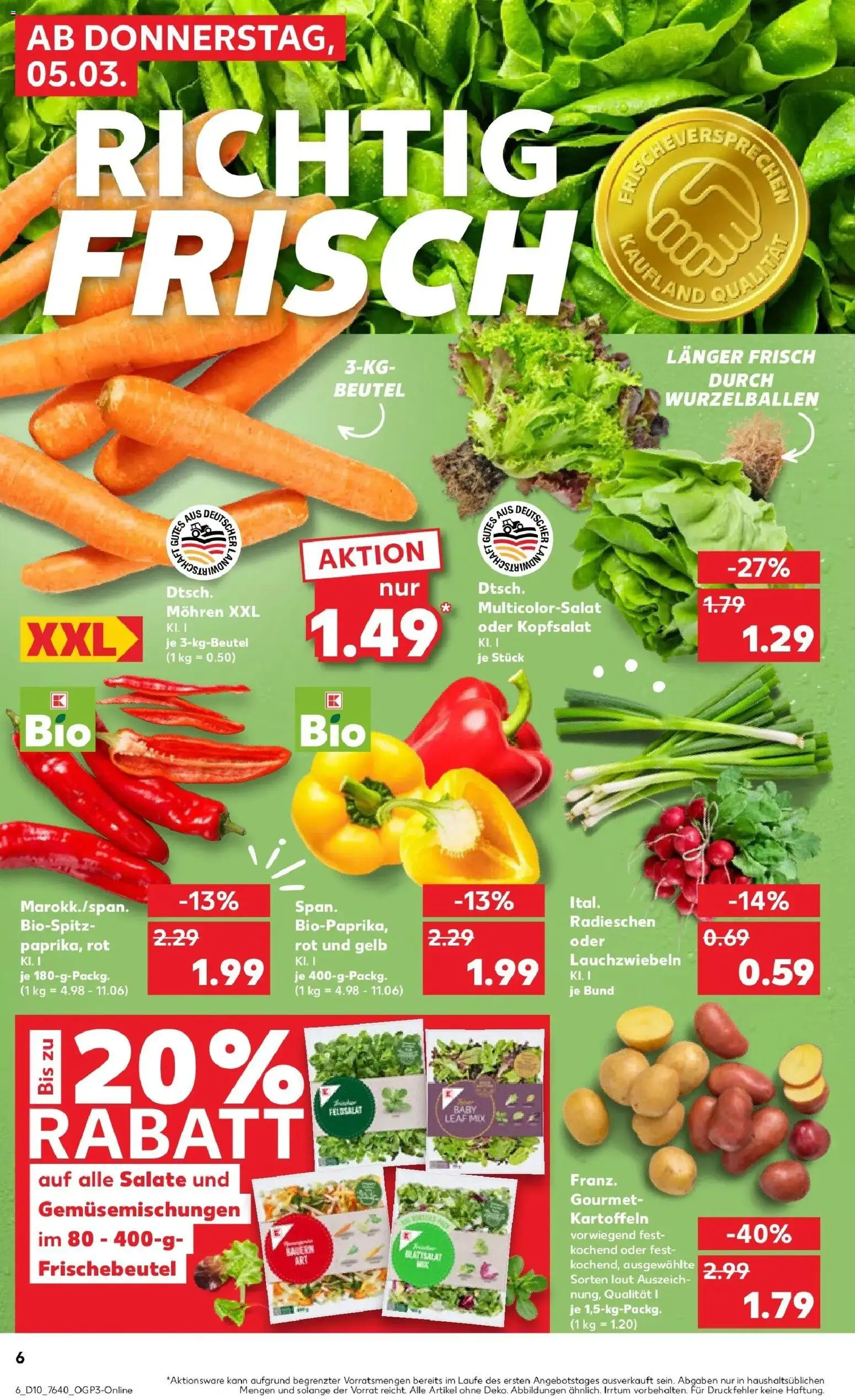 Kaufland Prospekt Kamp-Lintfort	 – gültig ab 02.03.2026 | Seite: 18 | Produkte: Mohren, Kartoffeln