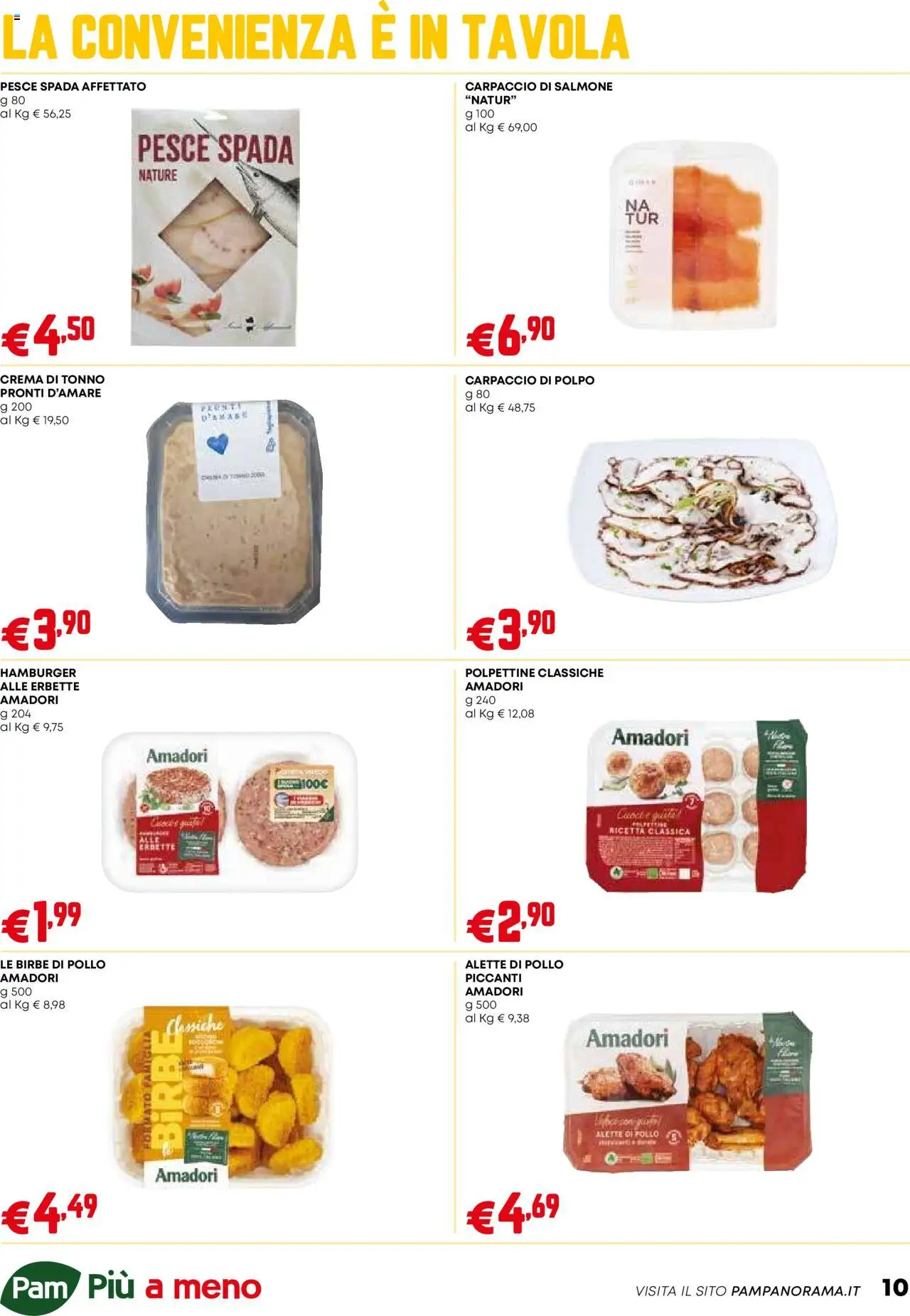 Volantino PAM del 11.09.2025 | Pagina: 10 | Prodotti: Crema, Pesce, Polpo, Pesce spada