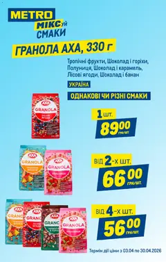 Metro акції дійснийкції з 08.04.2026 | Сторінка: 2 | Товари: Шоколад, Полуниця, Фрукти, Гранола