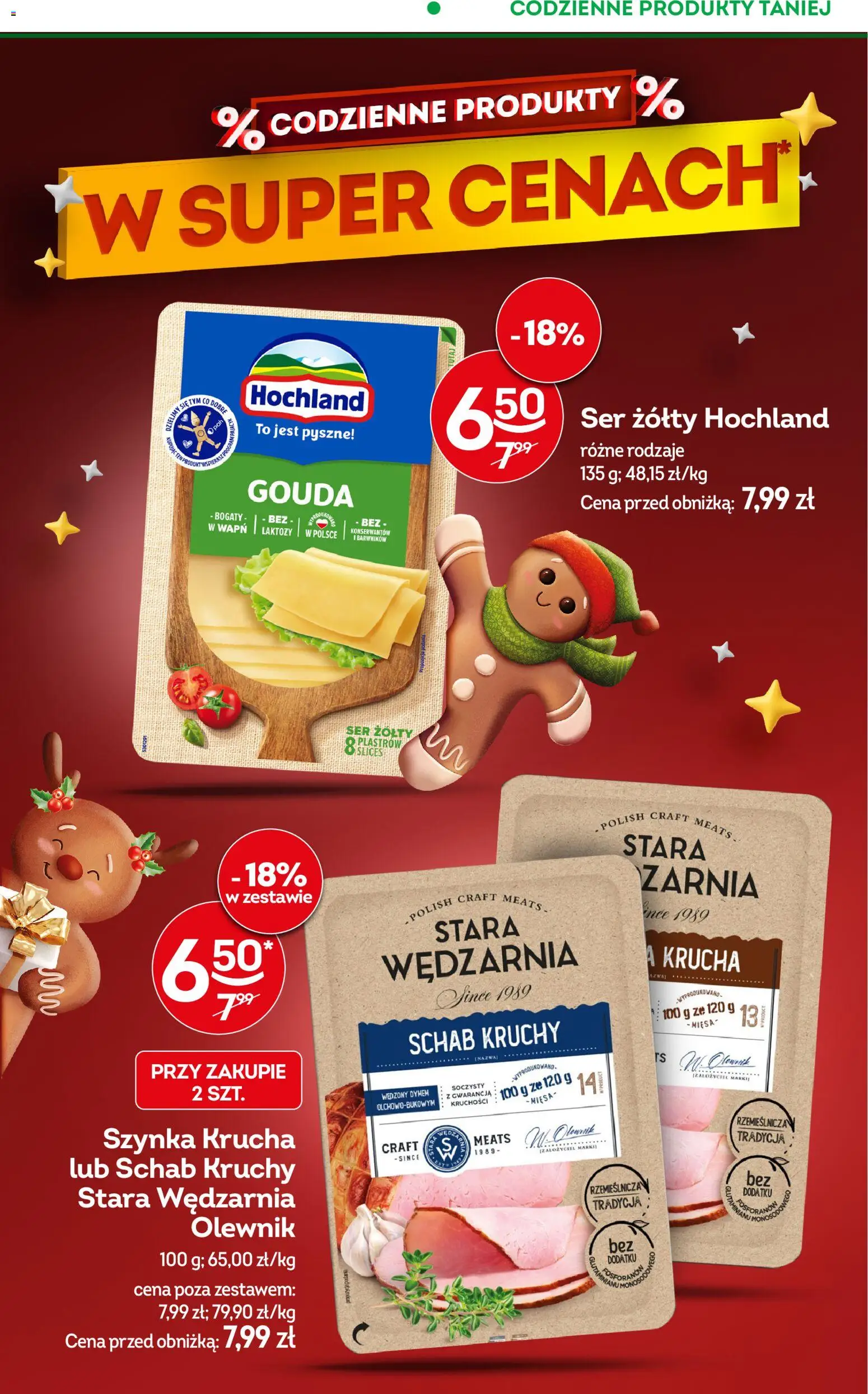 Żabka Gazetka - Codzienne produkty od 17.12.2025 | Strona: 3 | Produkty: Bez laktozy, Schab, Szynka, Ser