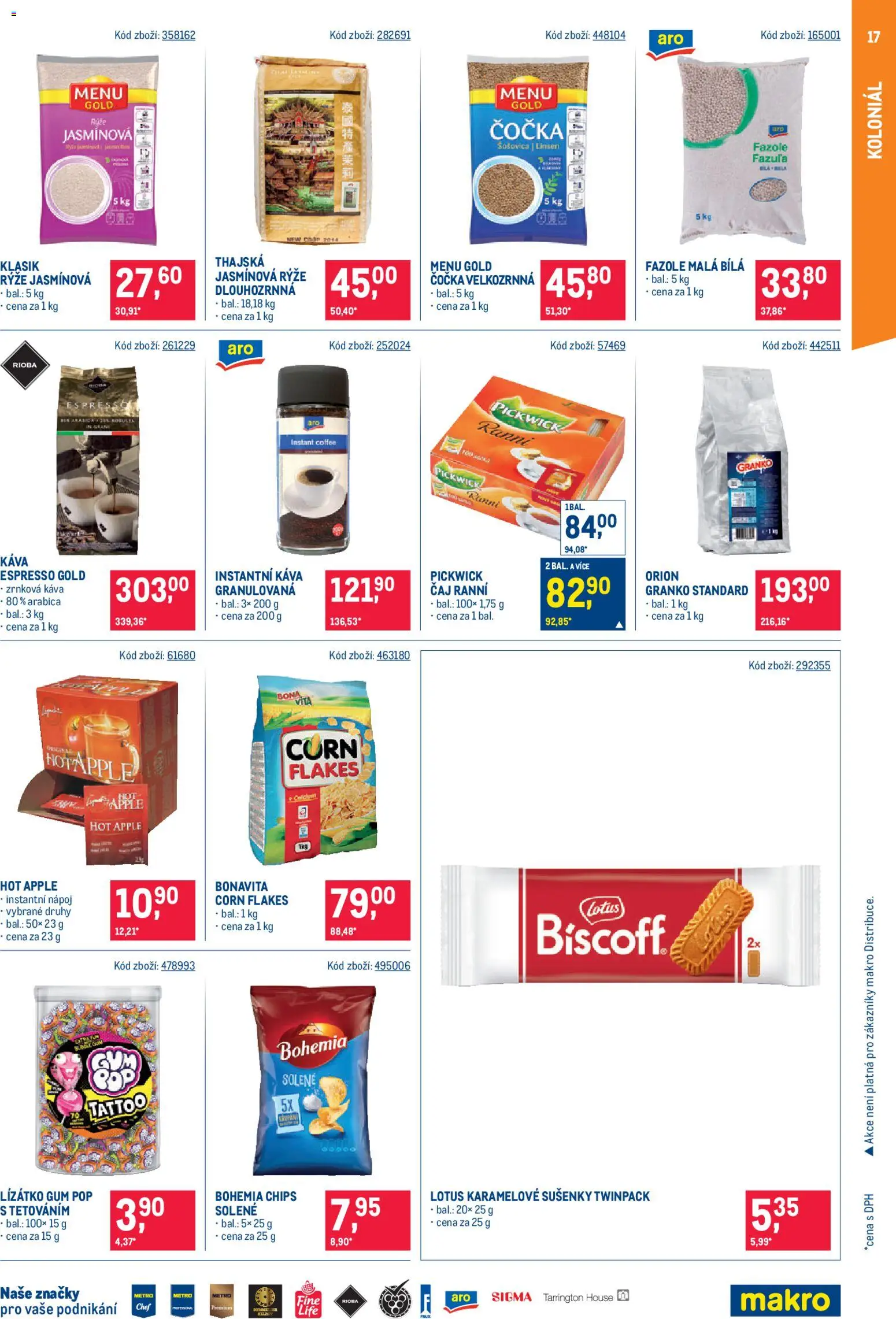 Makro leták - Gastronomie od 05.11.2025 | Strana: 17 | Produkty: Čočka, Čaj, Fazole, Bohemia chips