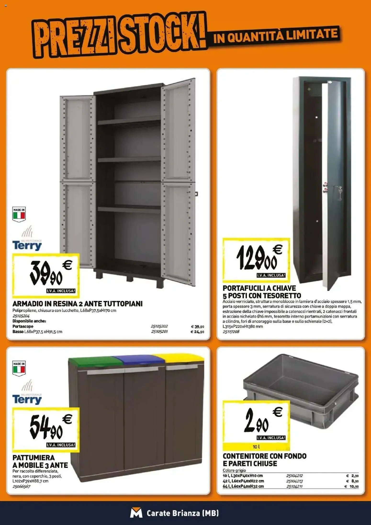 Volantino TECNOMAT del 26.03.2026 | Pagina: 16 | Prodotti: Mobile, Pattumiera, Contenitore, Armadio