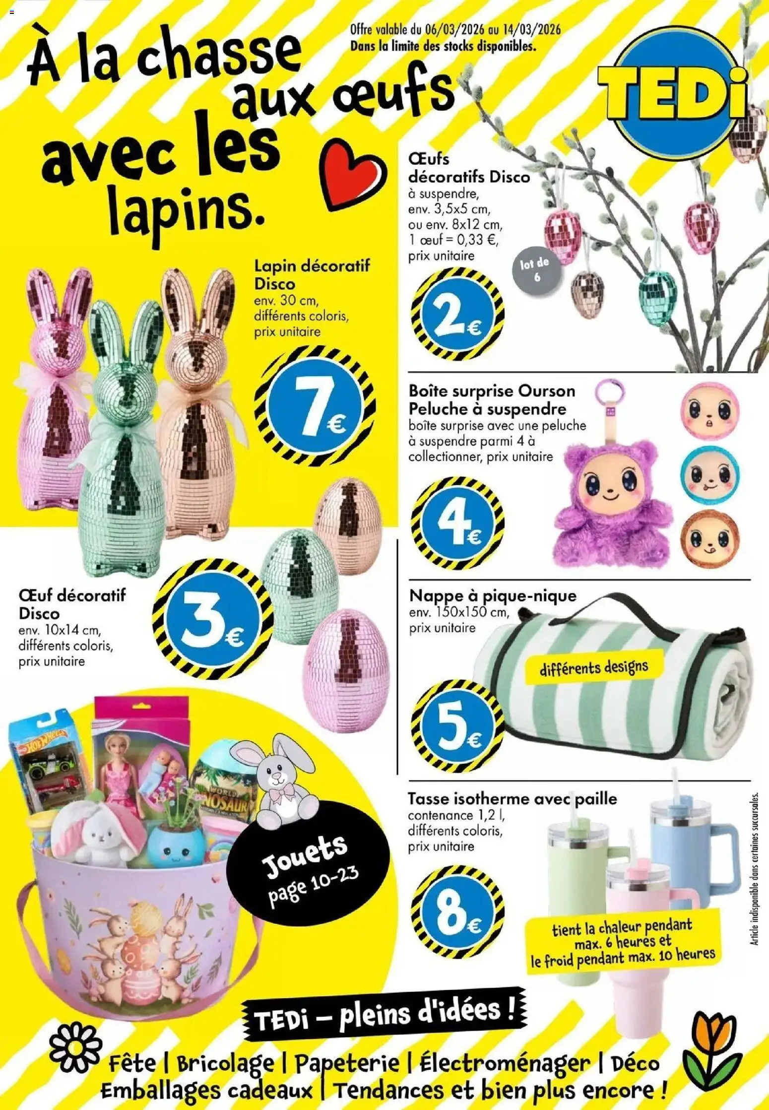 {H1} | Page: 1 | Produits: Peluche, Lapin, Nappe, Œufs
