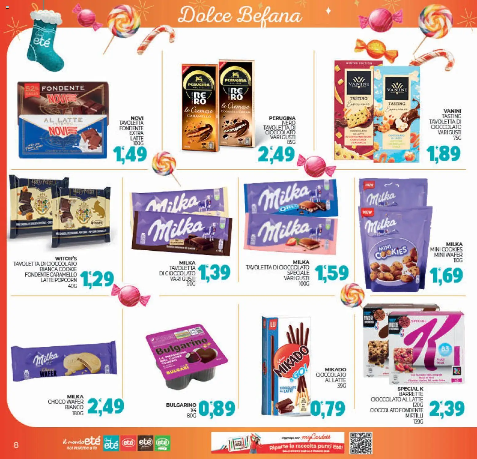 Volantino Eté del 27.12.2025 | Pagina: 8 | Prodotti: Cioccolato, Tè, Latte, Mirtilli
