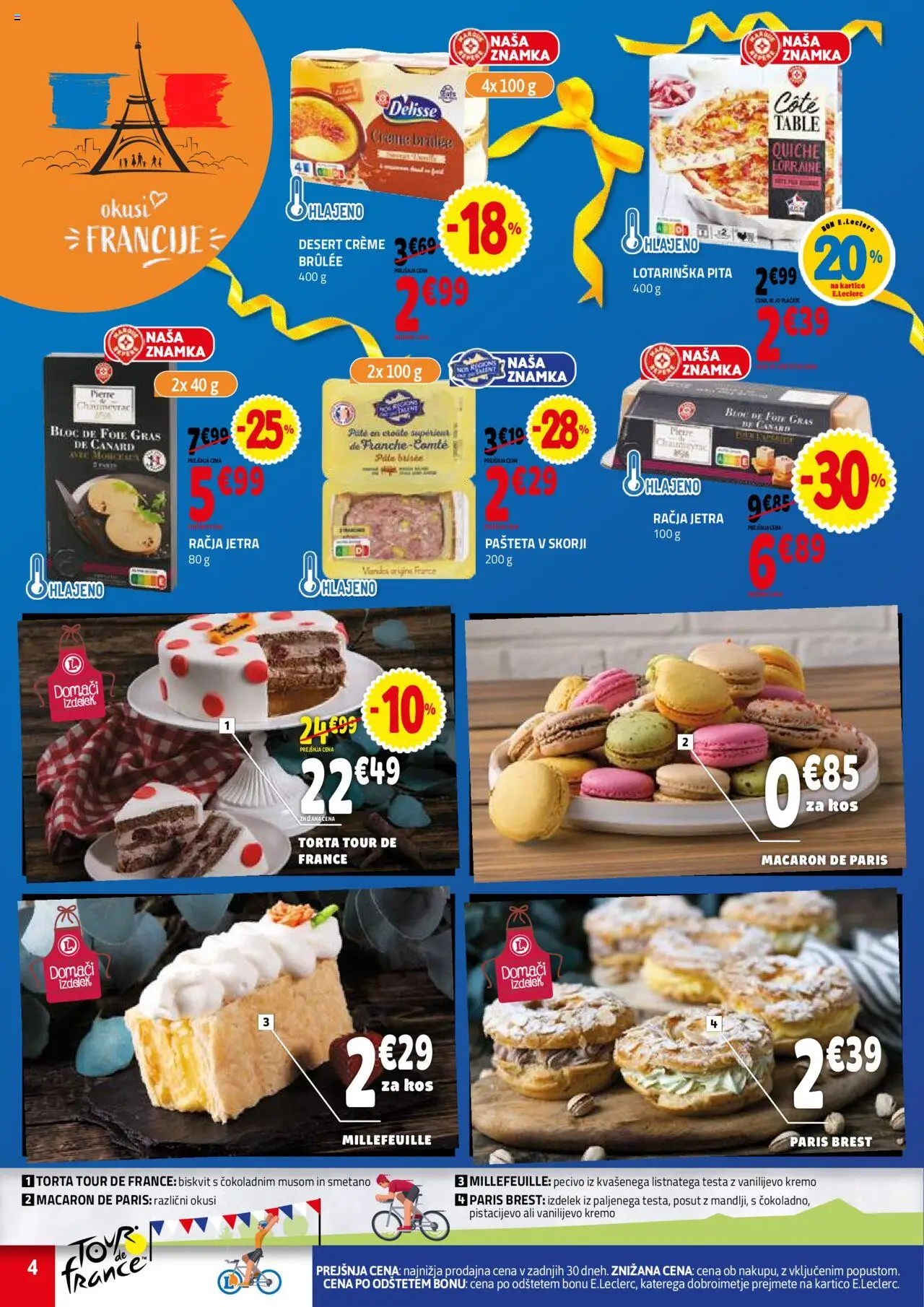 E.leclerc katalog │ velja od 02.07.2025 | Stran: 4 | Izdelki: Pita, Torta, Pašteta, Kos