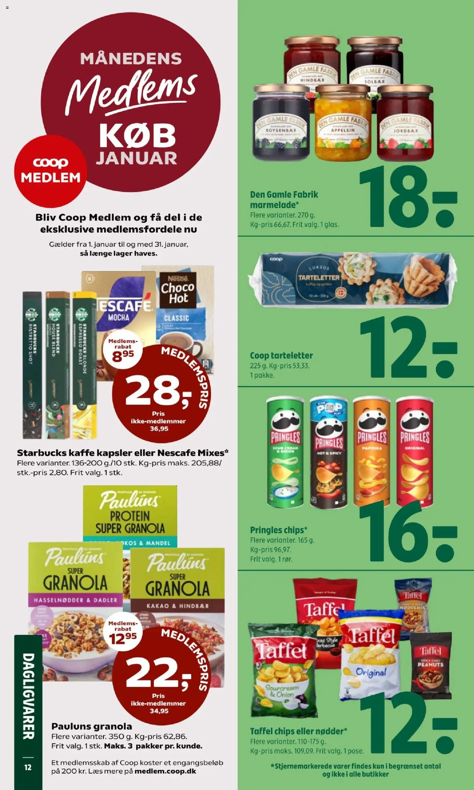 Coop 365 tilbudsavis – gyldig fra 15.01.2026 | Side: 14 | Produkter: Kaffe, Chips, Solbær, Dadler