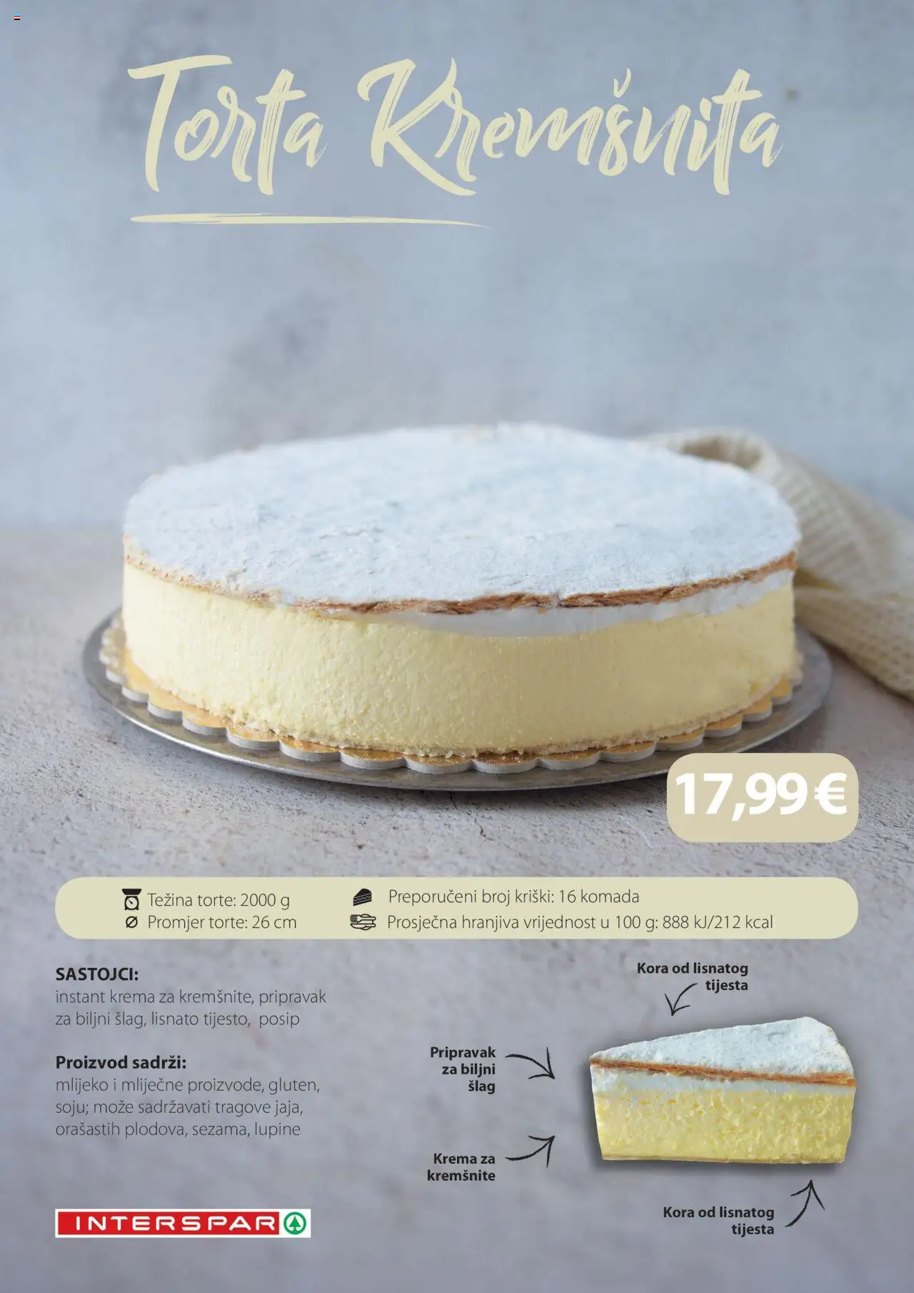Interspar katalog | vrijedi od 31.03.2025 | Stranica: 8 | Proizvodi: Mlijeko, Krema, Šlag, Torta