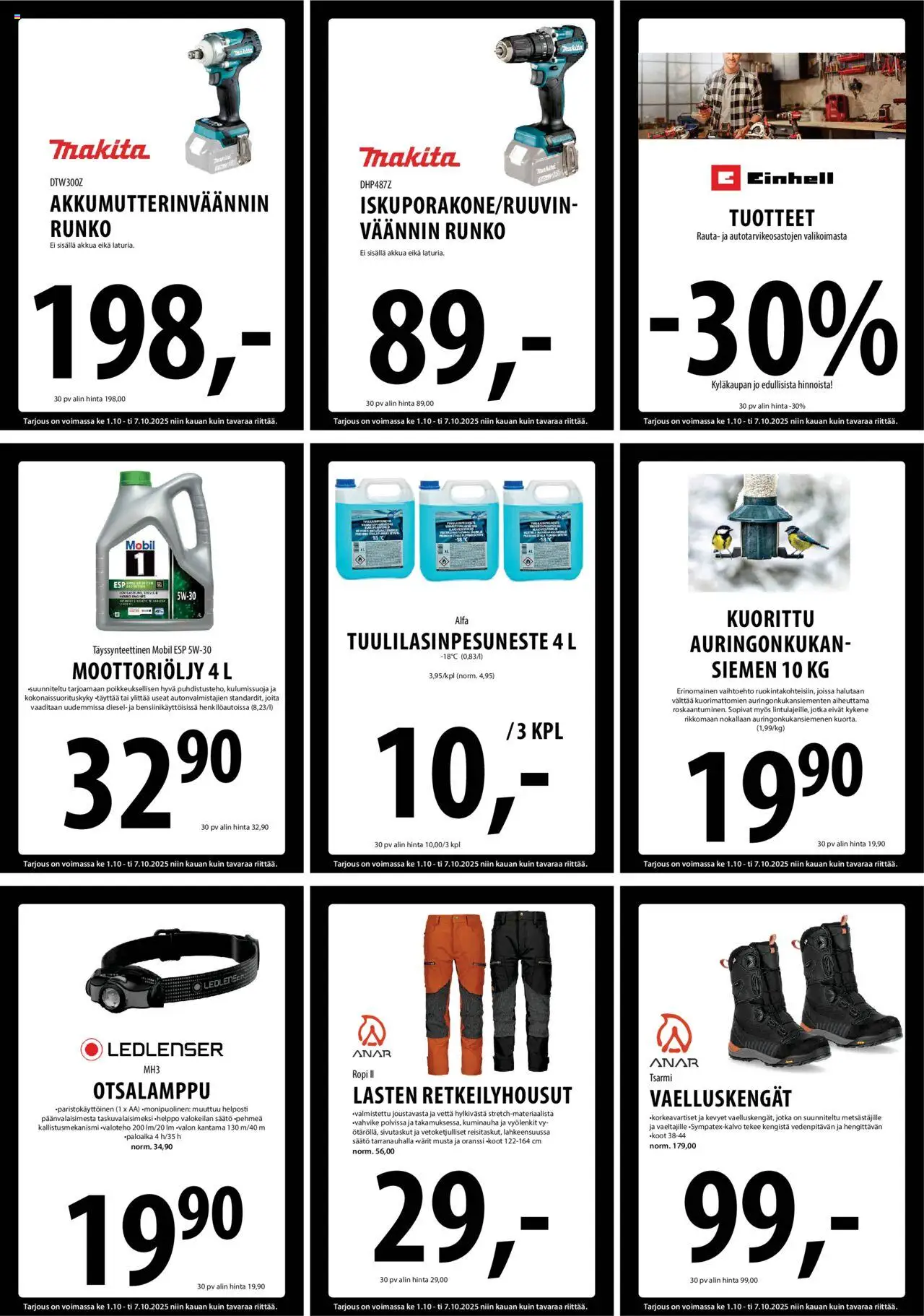 Tuuri tarjoukset – voimassa 01.10.2025 alkaen | Sivu: 18 | Tuotteet: Moottoriöljy