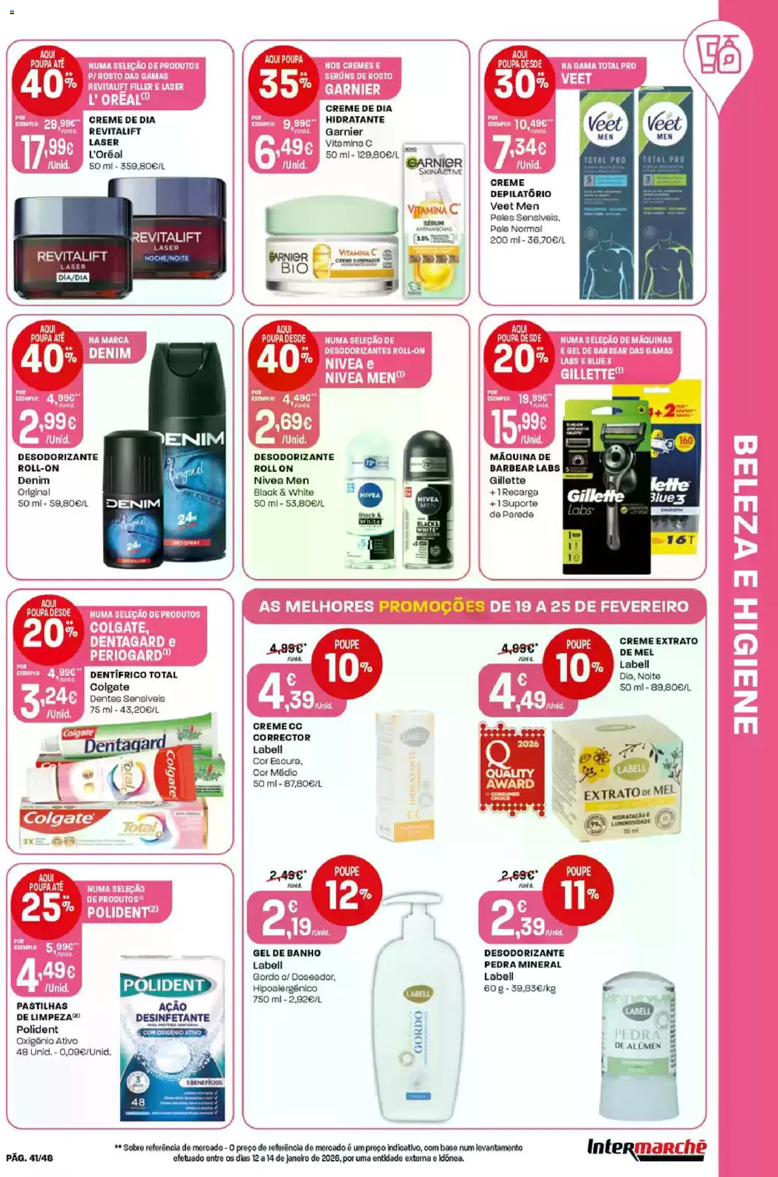 Intermarché folheto │ válido de 19.02.2026 | Página: 41 | Produtos: Gel de banho, Sérum, Vitamina c, Mel