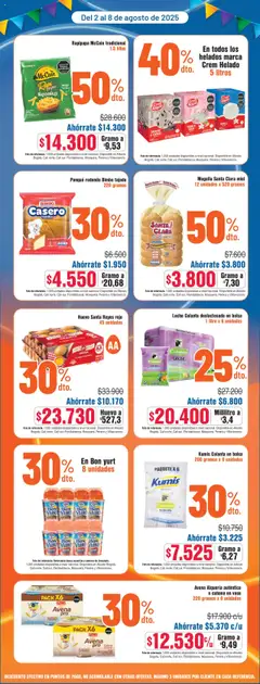 Alkosto folleto │ válido desde el 02.08.2025 | Página: 2 | Productos: Leche, Helado, Horno, Peso