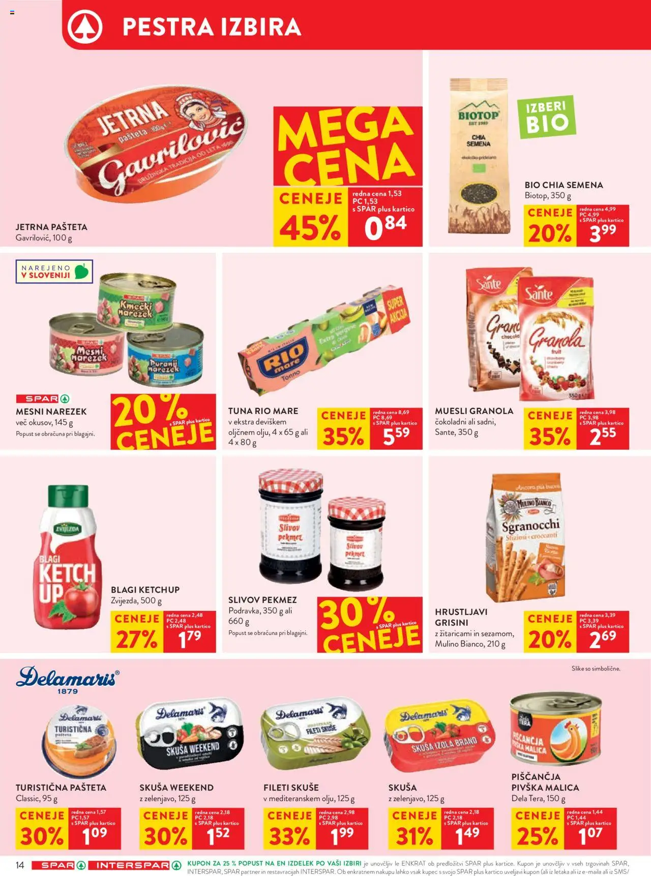Spar katalog 32/25 │ velja od 06.08.2025 | Stran: 18 | Izdelki: Grisini, Muesli, Tuna, Narezek