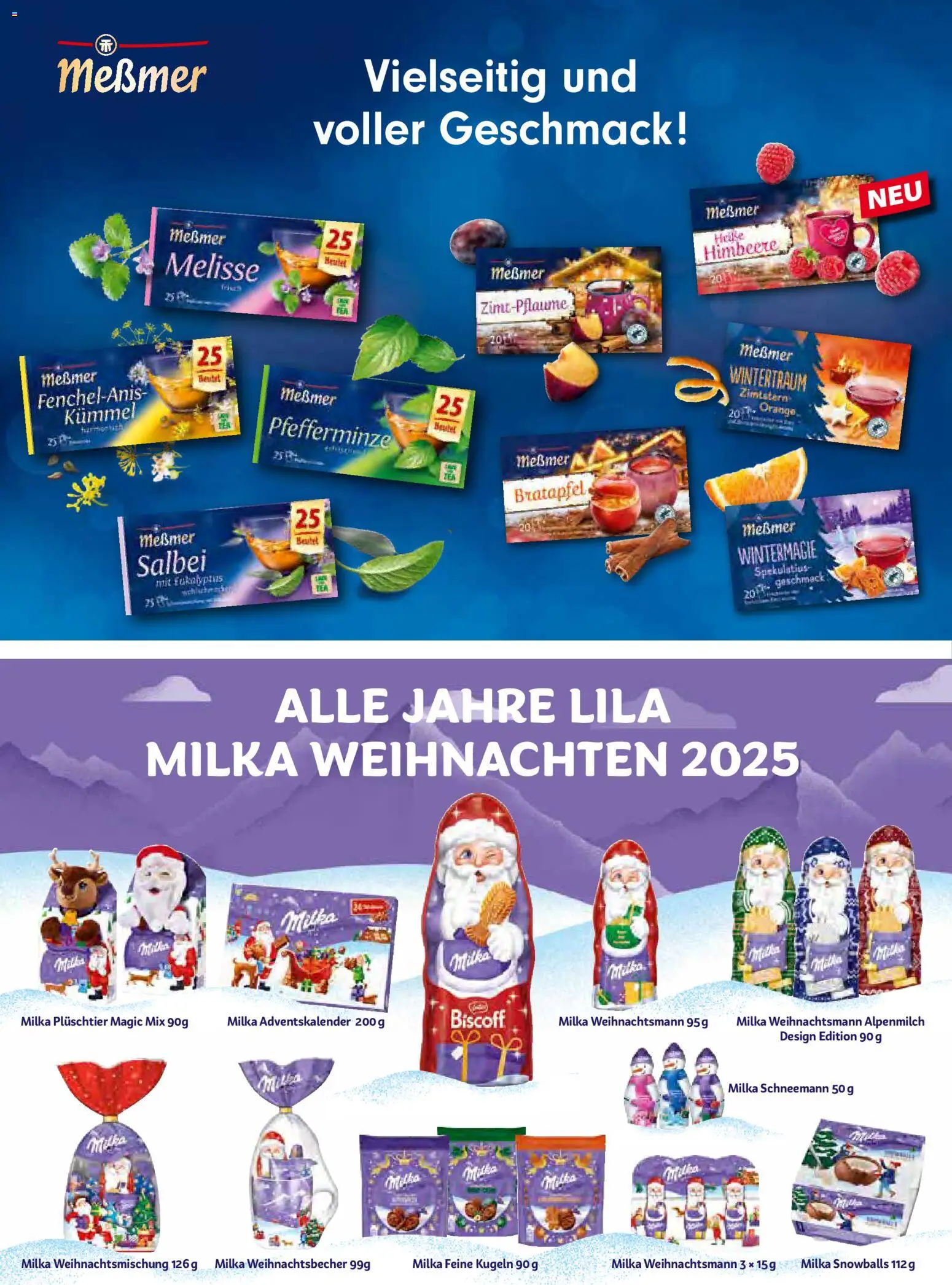V-Markt - Vielfalt November / Dezember 2025 – gültig ab 01.11.2025 | Seite: 46 | Produkte: Messmer, Milka, Himbeere