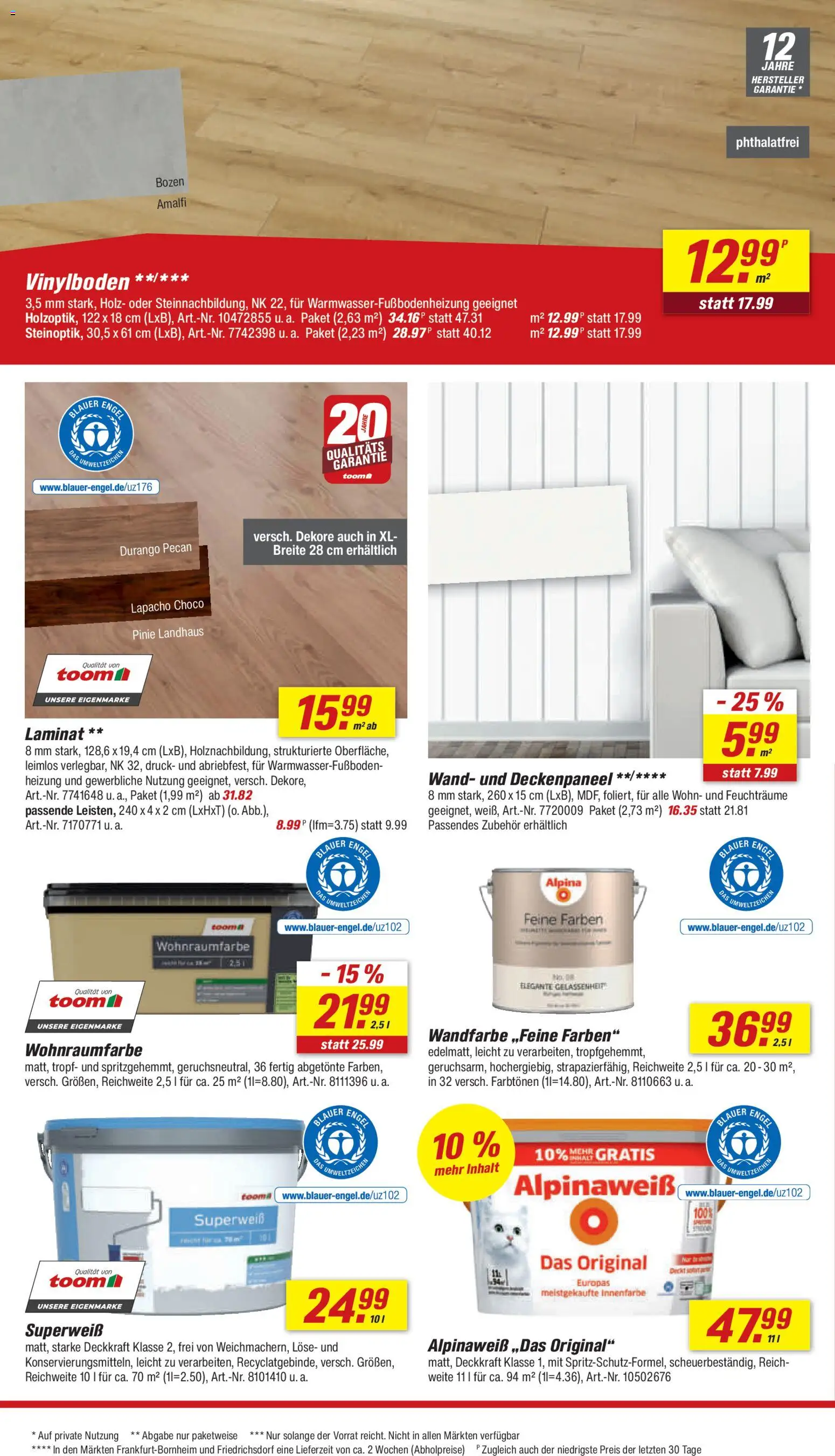 Toom Baumarkt Prospekt 	 – gültig ab 04.04.2026 | Seite: 20 | Produkte: Wandfarbe