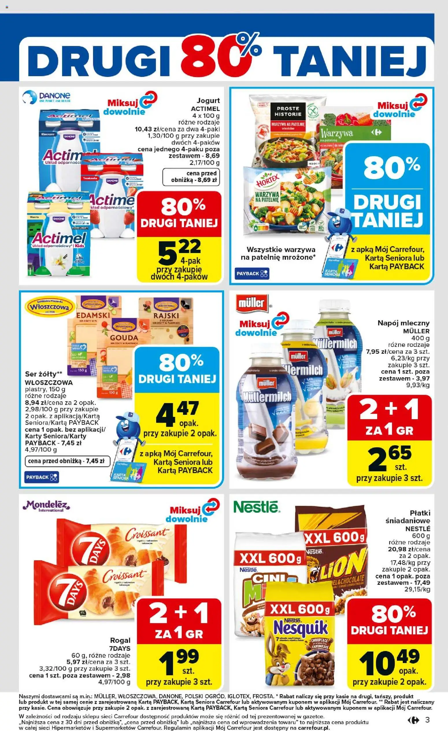 Carrefour Gazetka od 23.02.2026 | Strona: 5 | Produkty: Ser żółty, Płatki śniadaniowe, Patelnie, Płatki