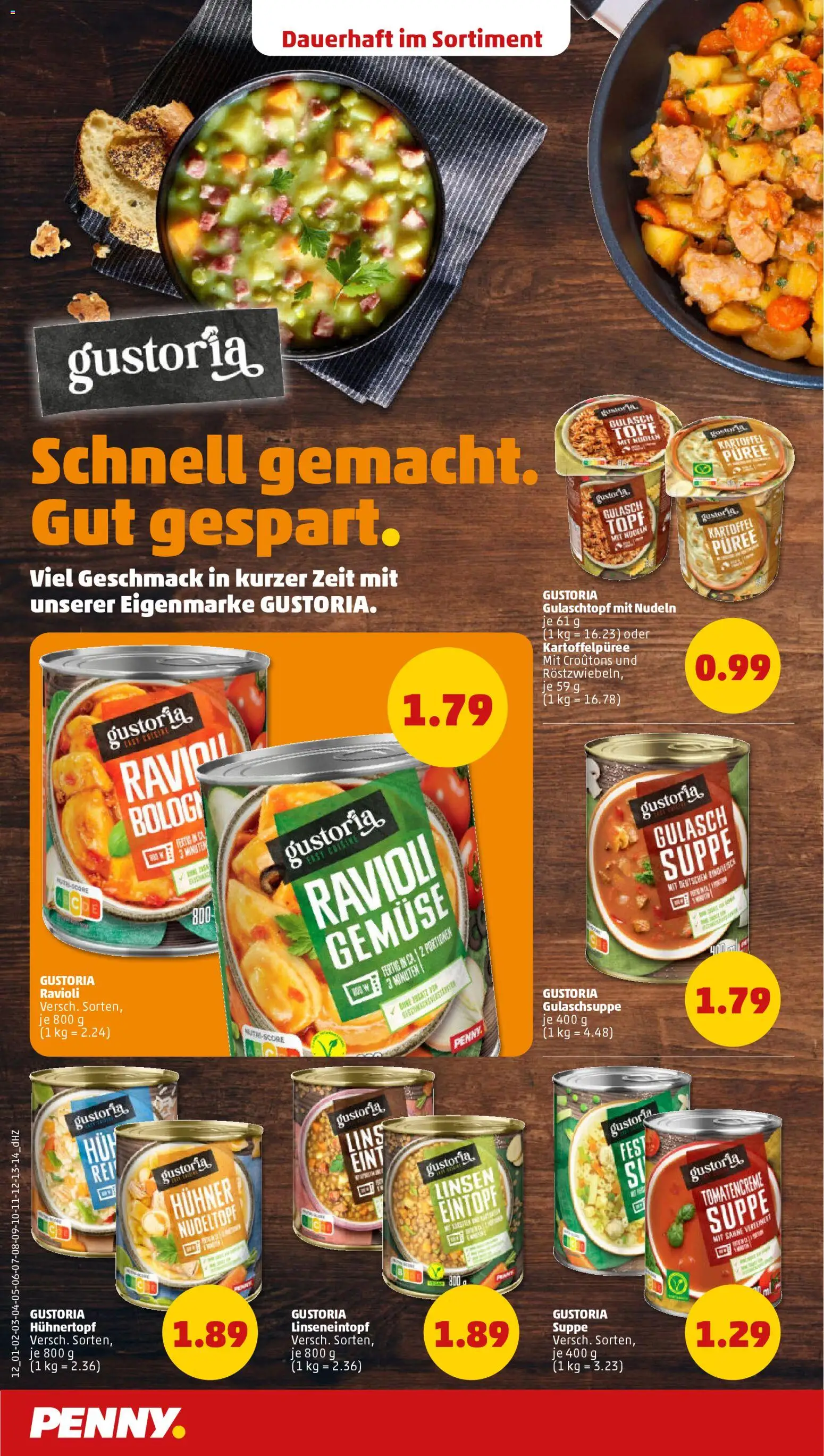 Penny Prospekt 	 – gültig ab 29.12.2025 | Seite: 12 | Produkte: Gemüse, Gulasch, Nudeln, Sahne