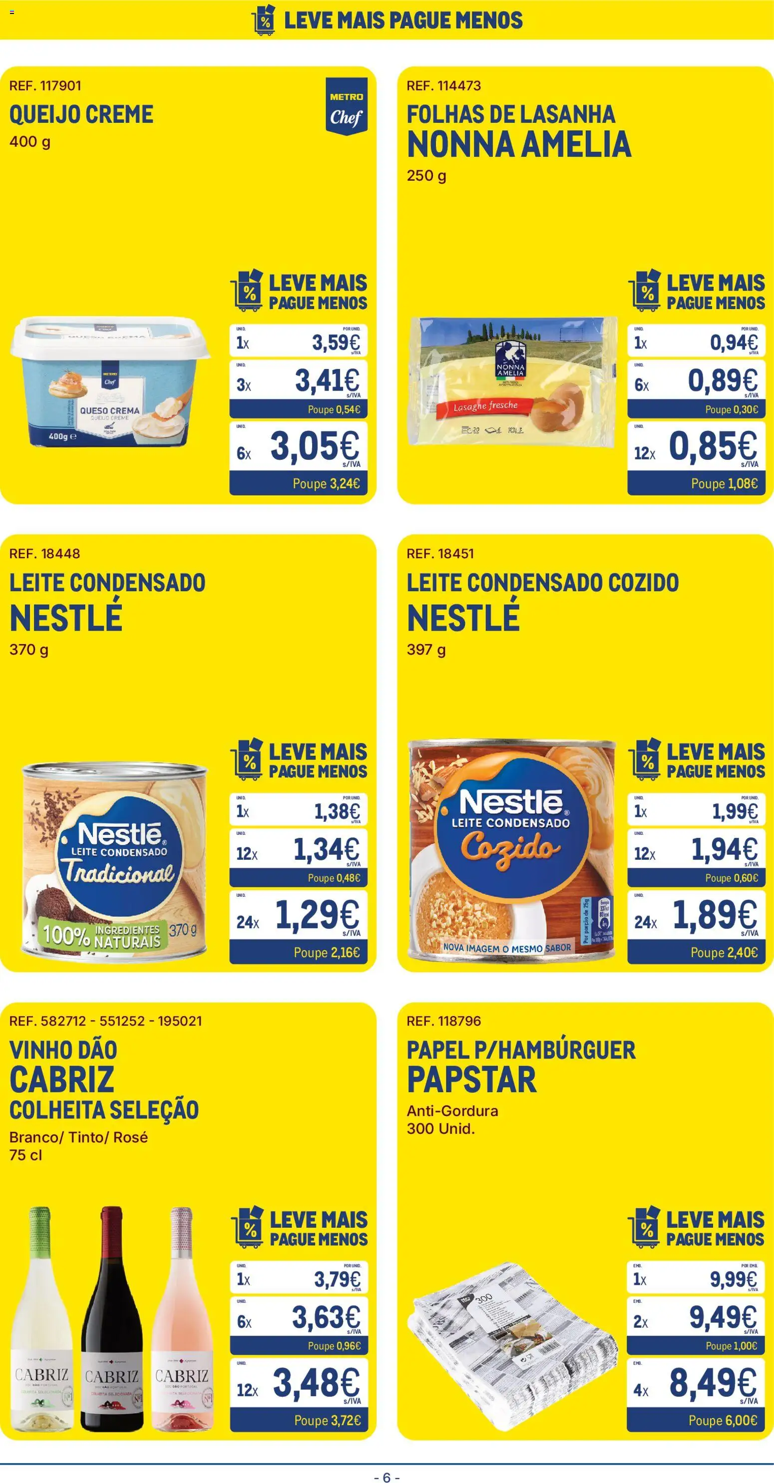 Makro folheto │ válido de 28.04.2026 | Página: 6 | Produtos: Queijo creme, Lasanha, Leite, Queijo