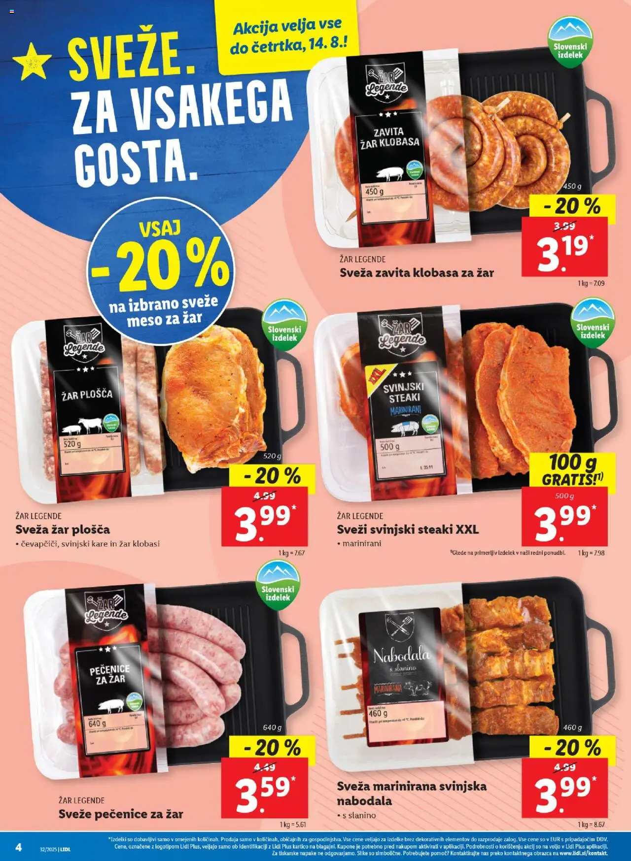 Lidl katalog │ velja od 07.08.2025 | Stran: 4 | Izdelki: Zar, Nabodala