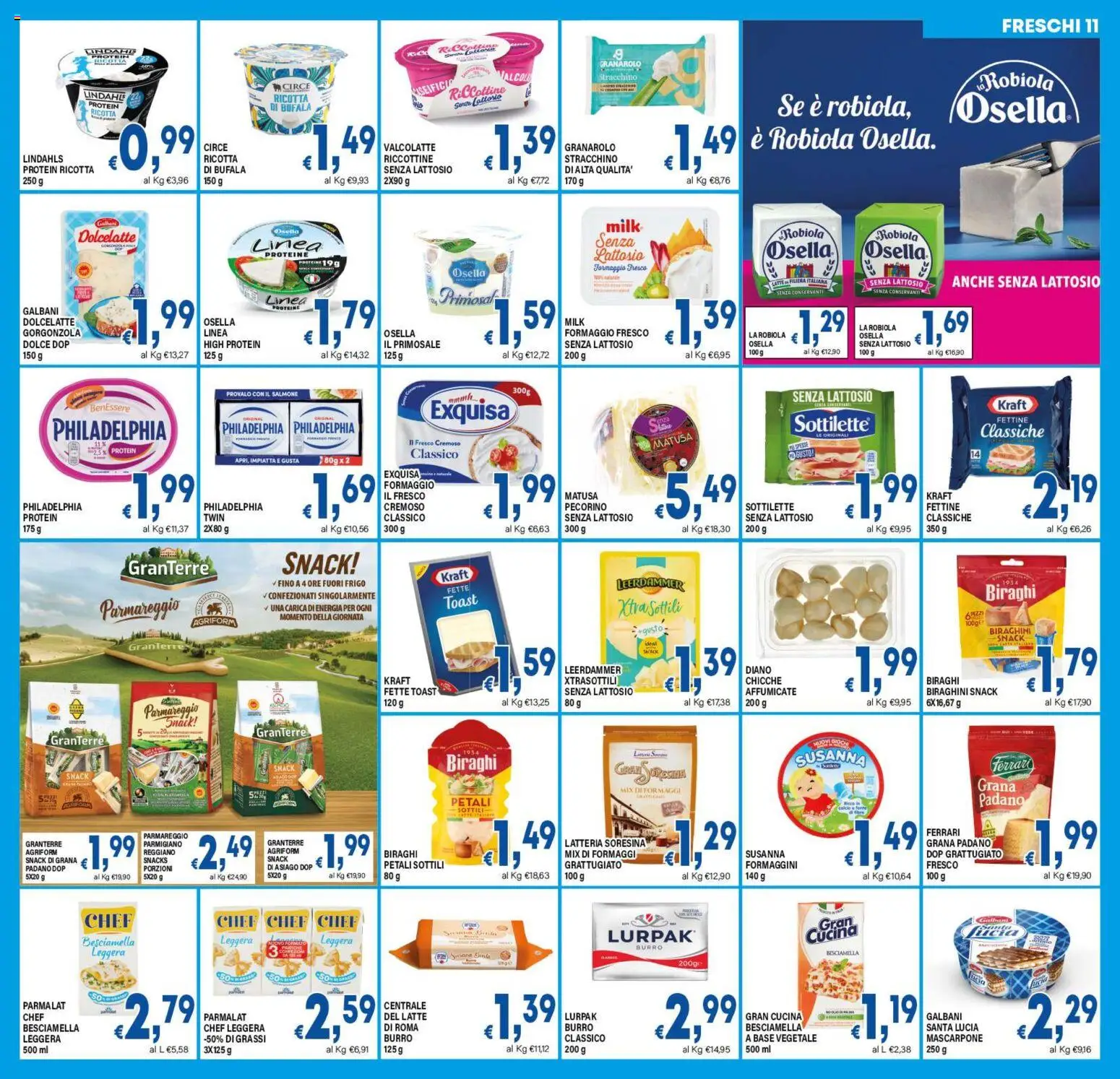 Volantino DEM del 25.02.2026 | Pagina: 11 | Prodotti: Salmone, Latte, Formaggio, Parmigiano