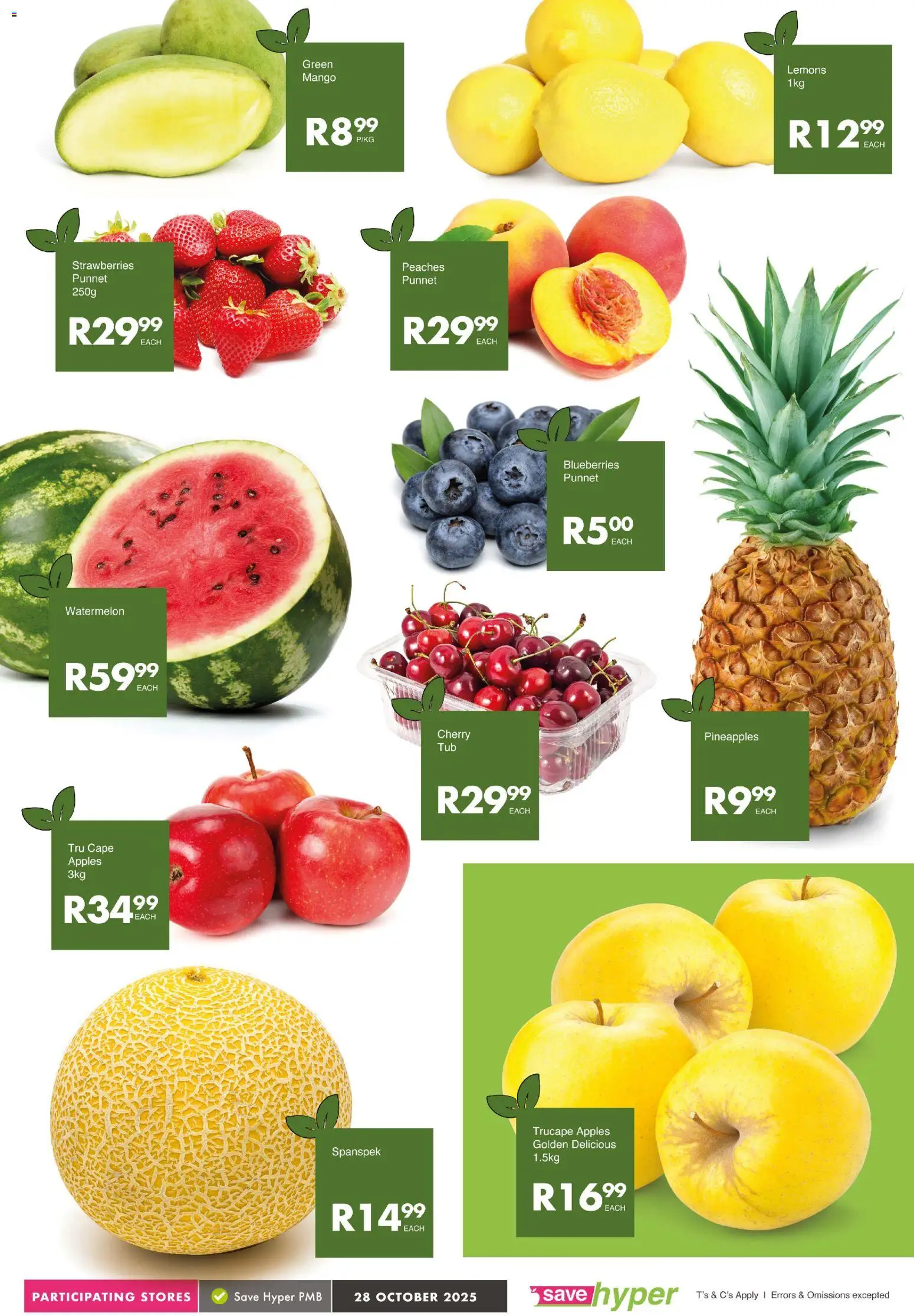 New Save catalogue – valid from 28.10.2025 | Page: 5 | Products: Blueberries, Apples, Strawberries, Mango