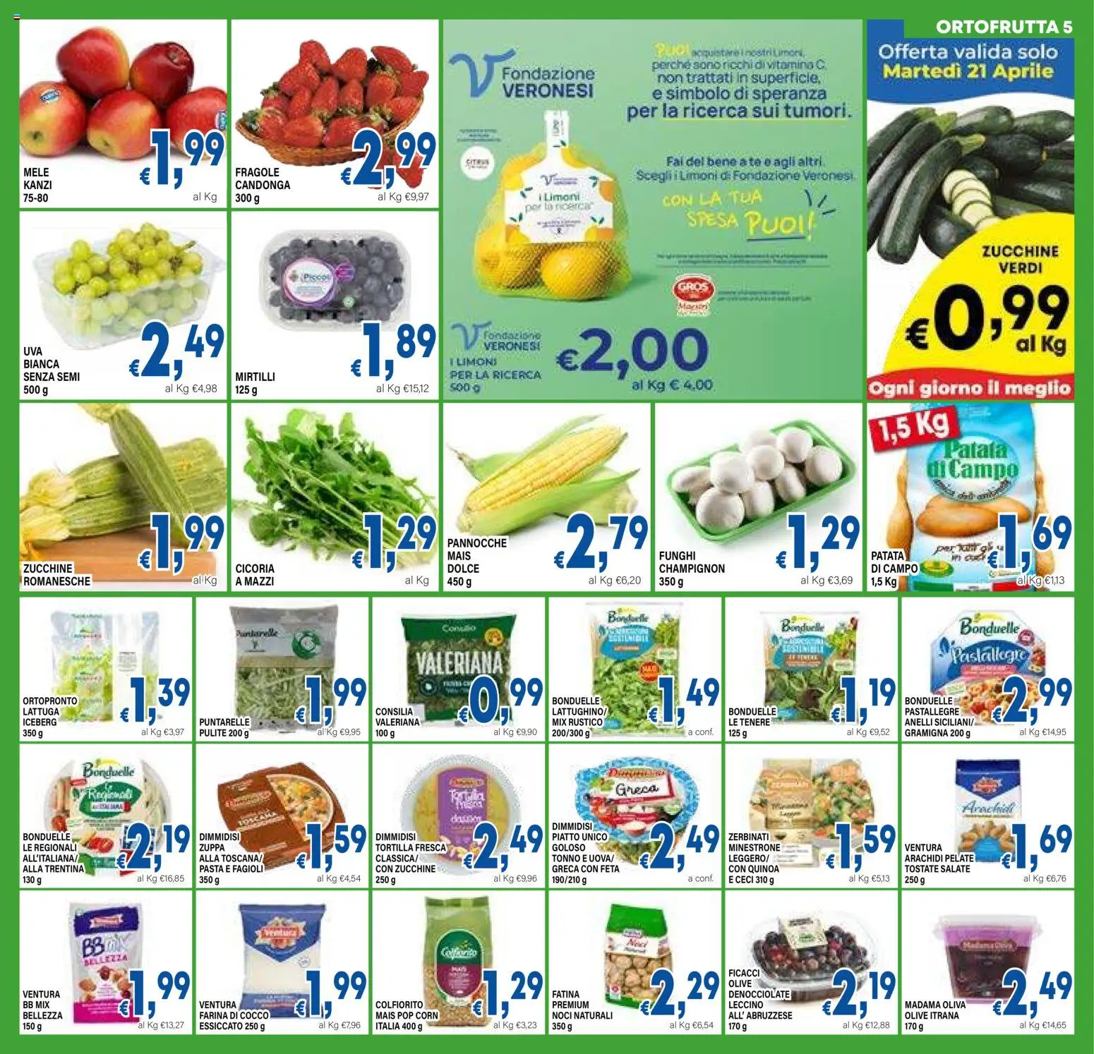 Volantino DEM del 17.04.2026 | Pagina: 5 | Prodotti: Fragole, Funghi, Mirtilli, Mais