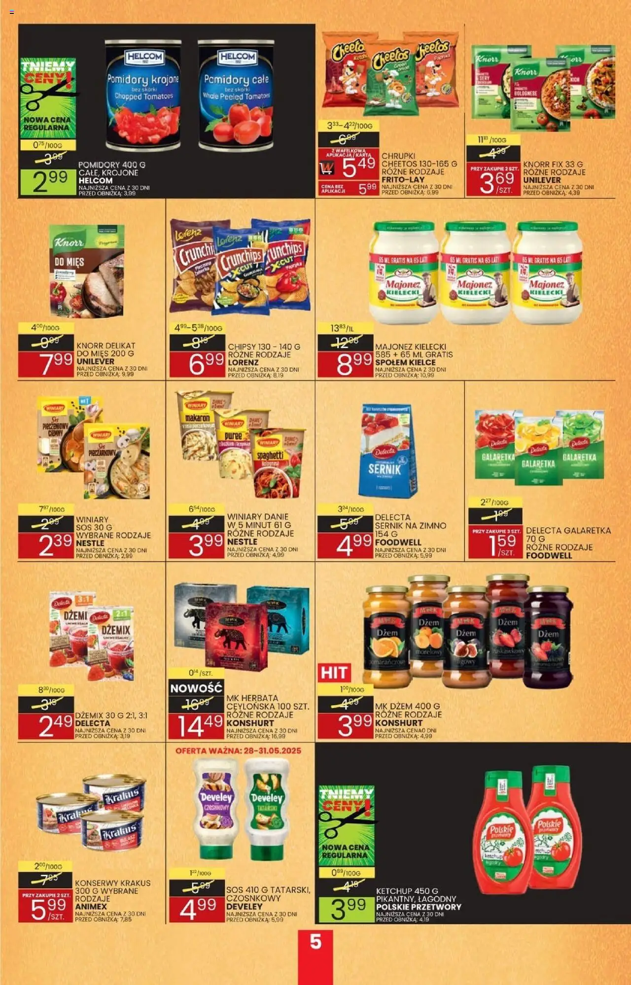 Wafelek Gazetka od 26.05.2025 | Strona: 5 | Produkty: Chipsy, Galaretka, Chrupki, Pomidory