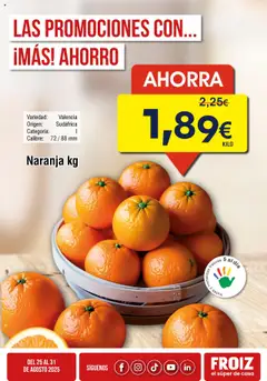 Vista previa Froiz Oferta semanal válido desde el 25.08.2025