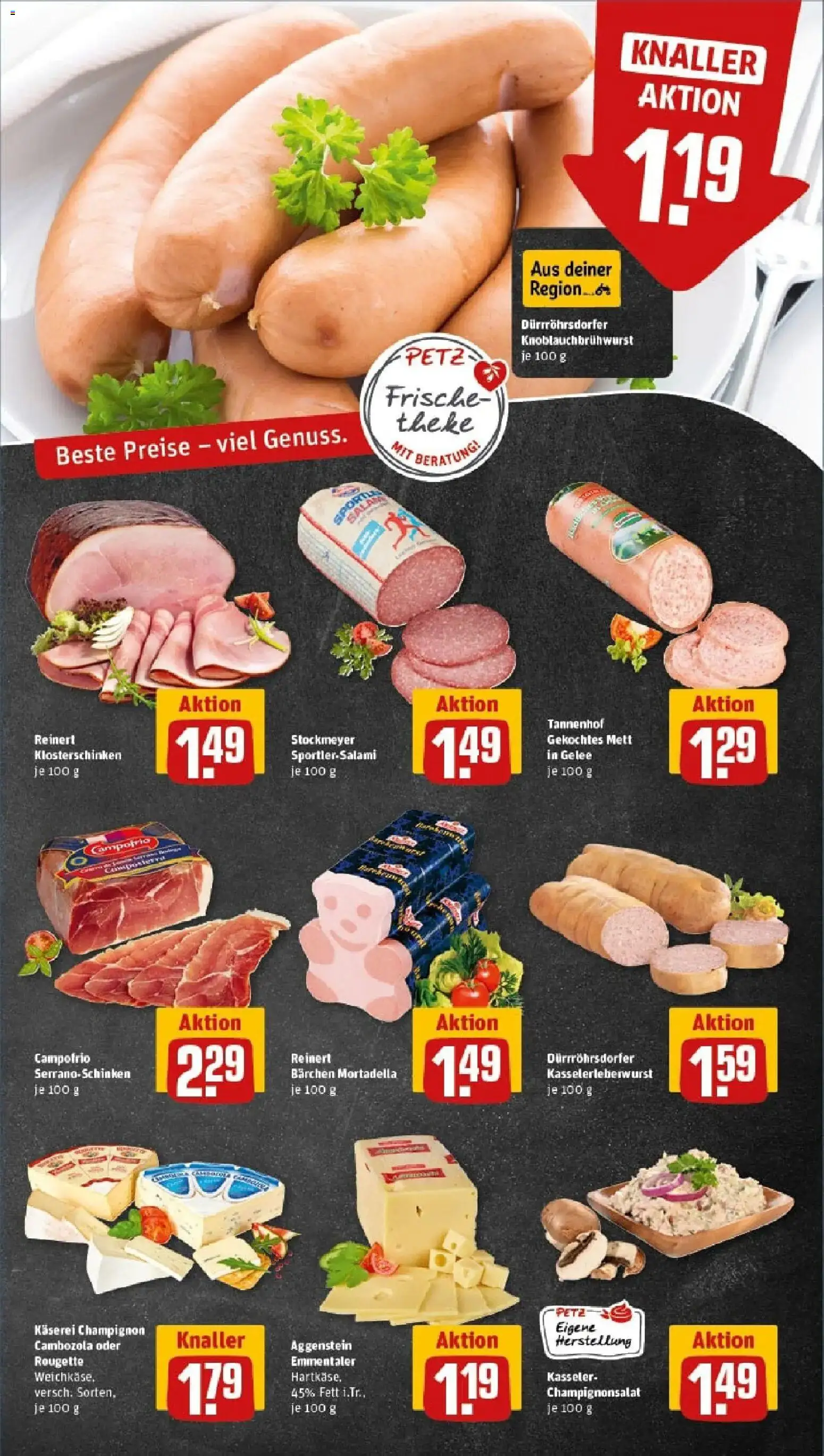 Rewe prospekt Pulsnitz	 – gültig ab 18.01.2026 | Seite: 11 | Produkte: Salami, Serrano schinken, Schinken