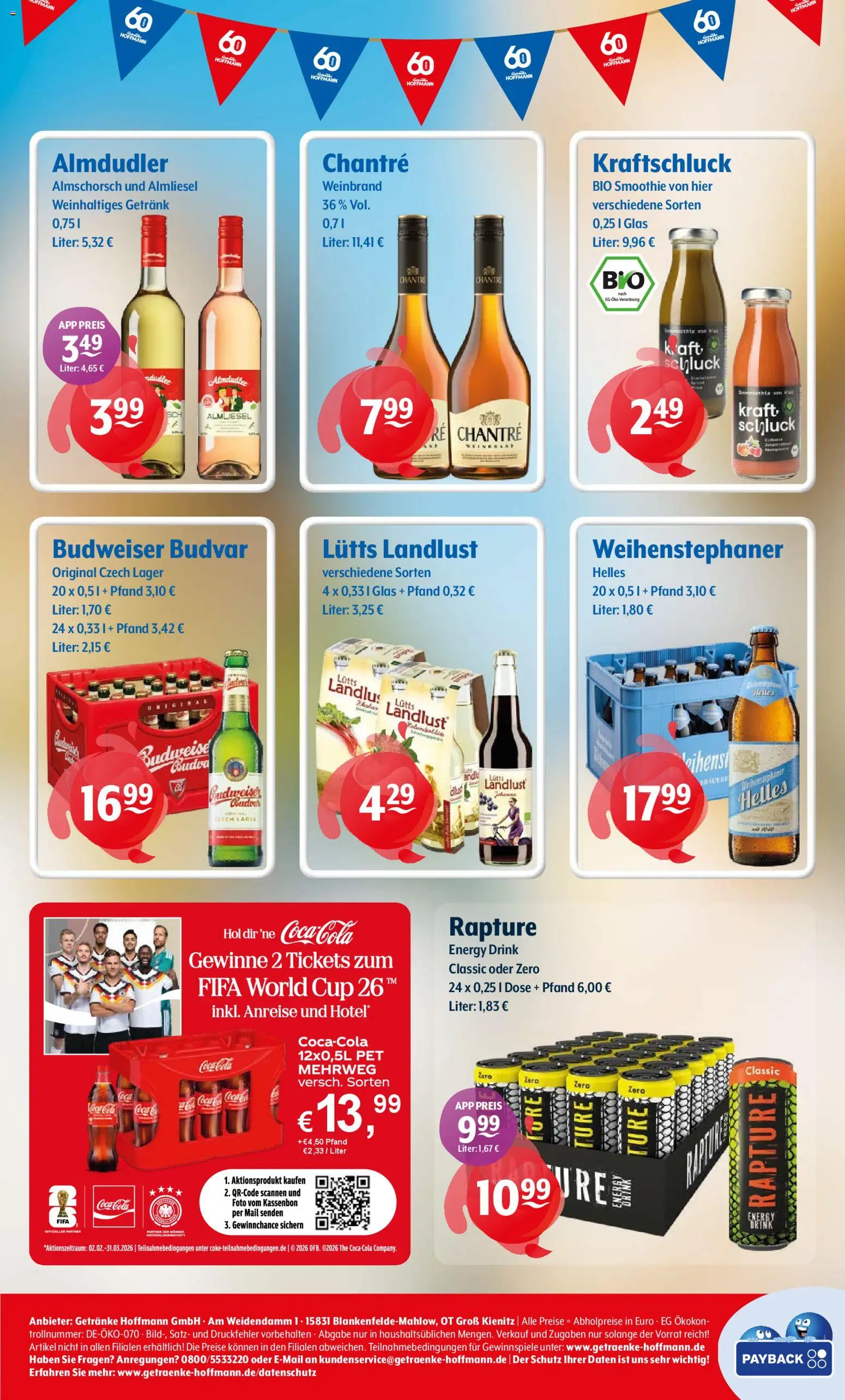 Getränke Hoffmann - Nordrhein - Westfalen – gültig ab 16.03.2026 | Seite: 8 | Produkte: Coca cola, Cola, Energy, Budweiser