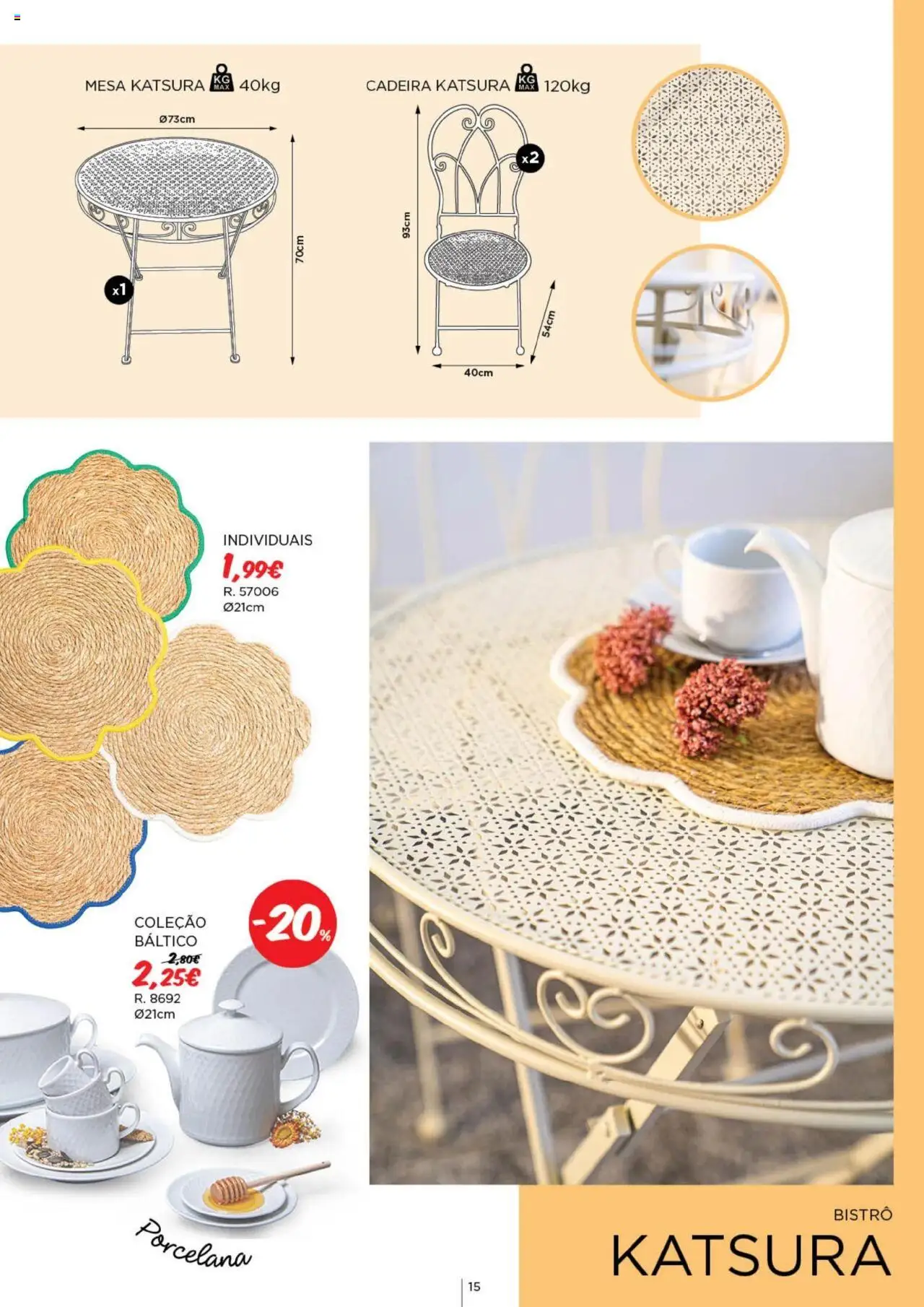 Espaço Casa - Catálogo  Ec Ar Livre  2025 │ válido de 04.03.2025 | Página: 15 | Produtos: Mesa, Cadeira