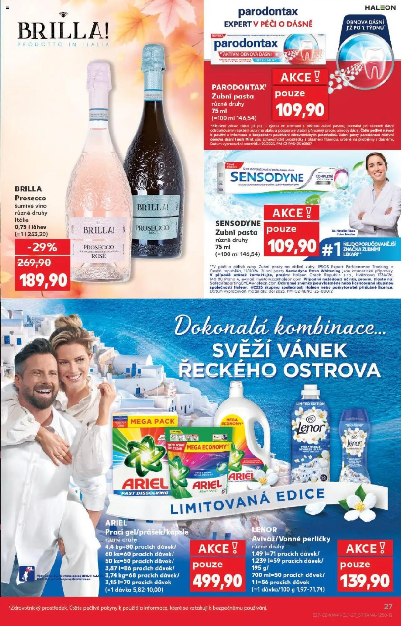 Kaufland leták - Praha 8 od 08.10.2025 | Strana: 27 | Produkty: Lenor, Víno, Ariel, Láhev