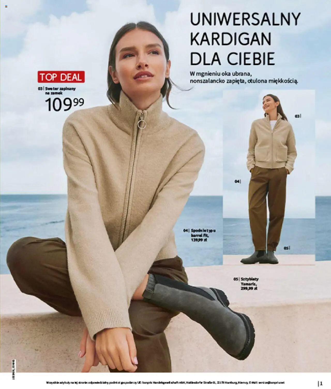 BonPrix Katalog - Przytulny Sezon Przejściowy od 22.09.2025 | Strona: 3 | Produkty: Sztyblety, Top, Kardigan