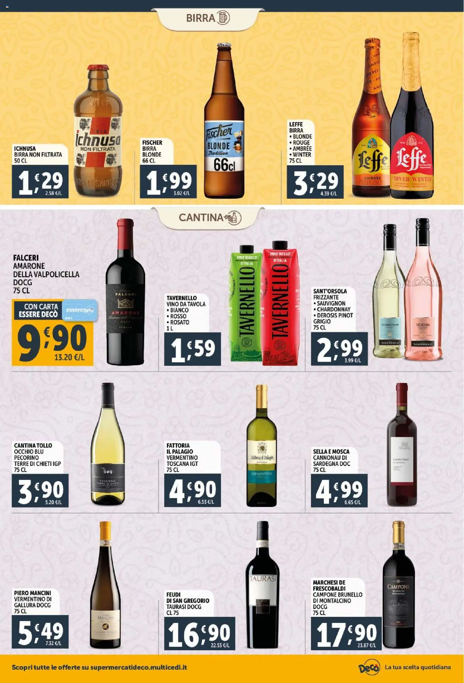 Volantino Decò del 15.12.2025 | Pagina: 24 | Prodotti: Birra, Vino, Pecorino, Vino bianco