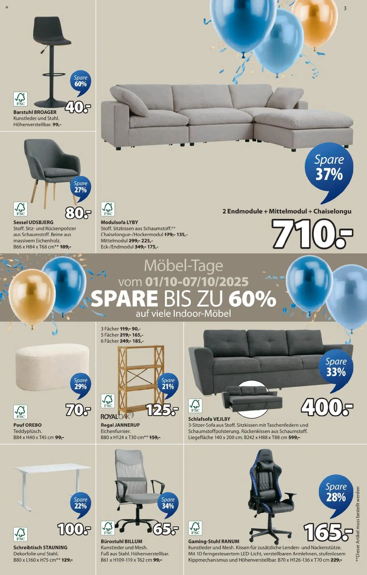 JYSK Angebote gültig ab 01.10.2025 | Seite: 3 | Produkte: Kissen, Sessel, Regal
