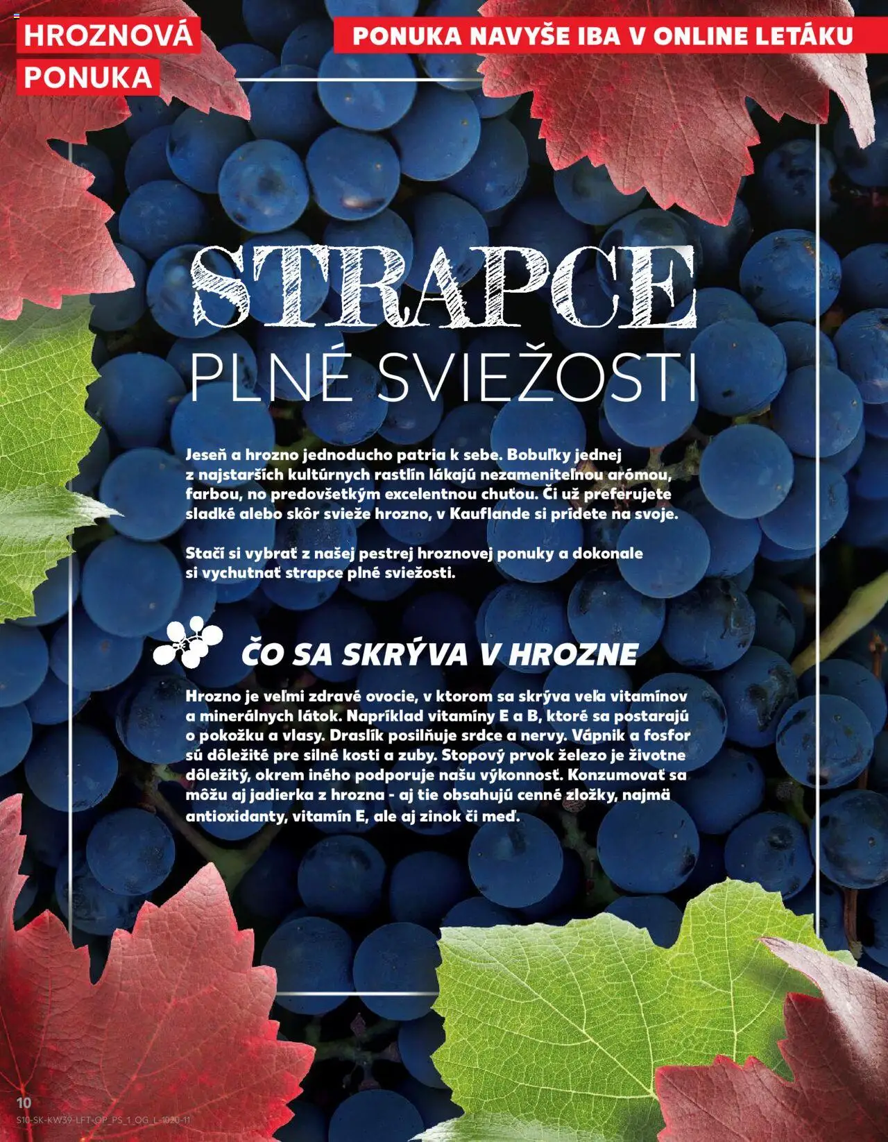 Nové Kaufland akcie – leták je platný od 25.09.2025 | Strana: 10 | Produkty: Hrozno