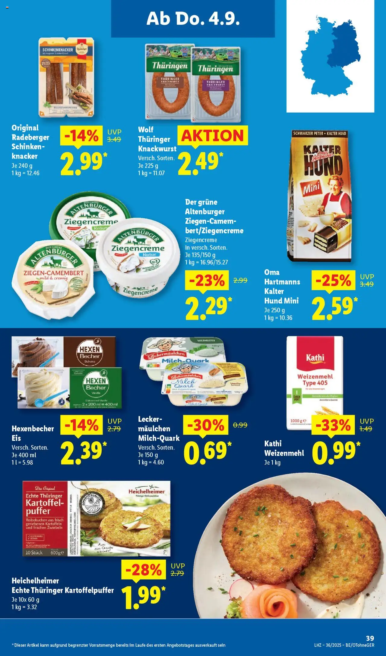 Lidl Prospekt Bernsdorf 	 - gültig ab dem 01.09.2025 | Seite: 55 | Produkte: Quark, Zwiebeln, Kraut, Getreide
