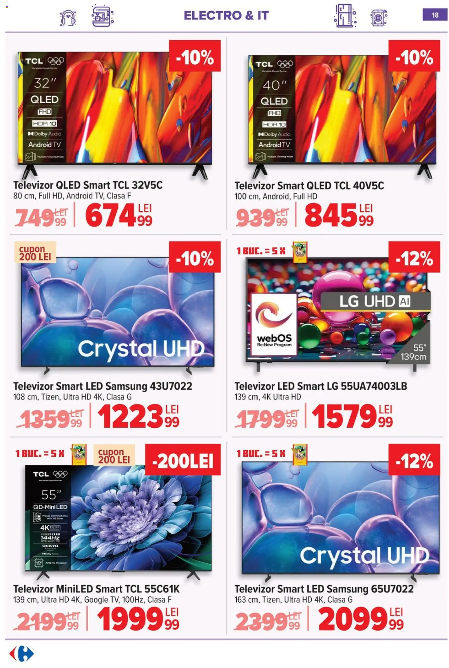 Noul catalog Carrefour – valabil de la 15.04.2026 | Pagină: 20 | Produse: Vestiyer, Televizor, Audio, Babak
