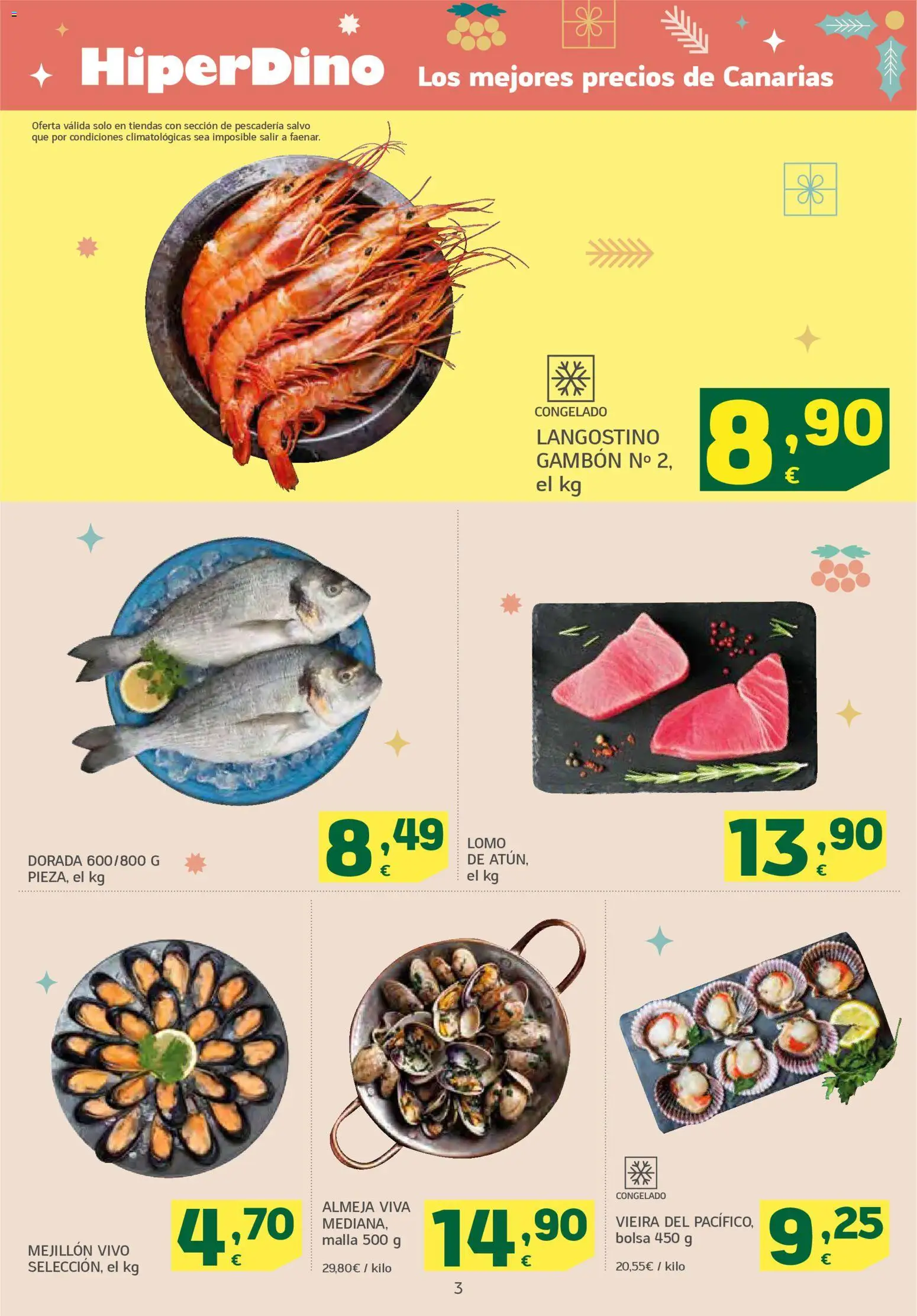 HiperDino folleto │ válido desde el 18.12.2025 | Página: 3 | Productos: Bolsa, Langostino