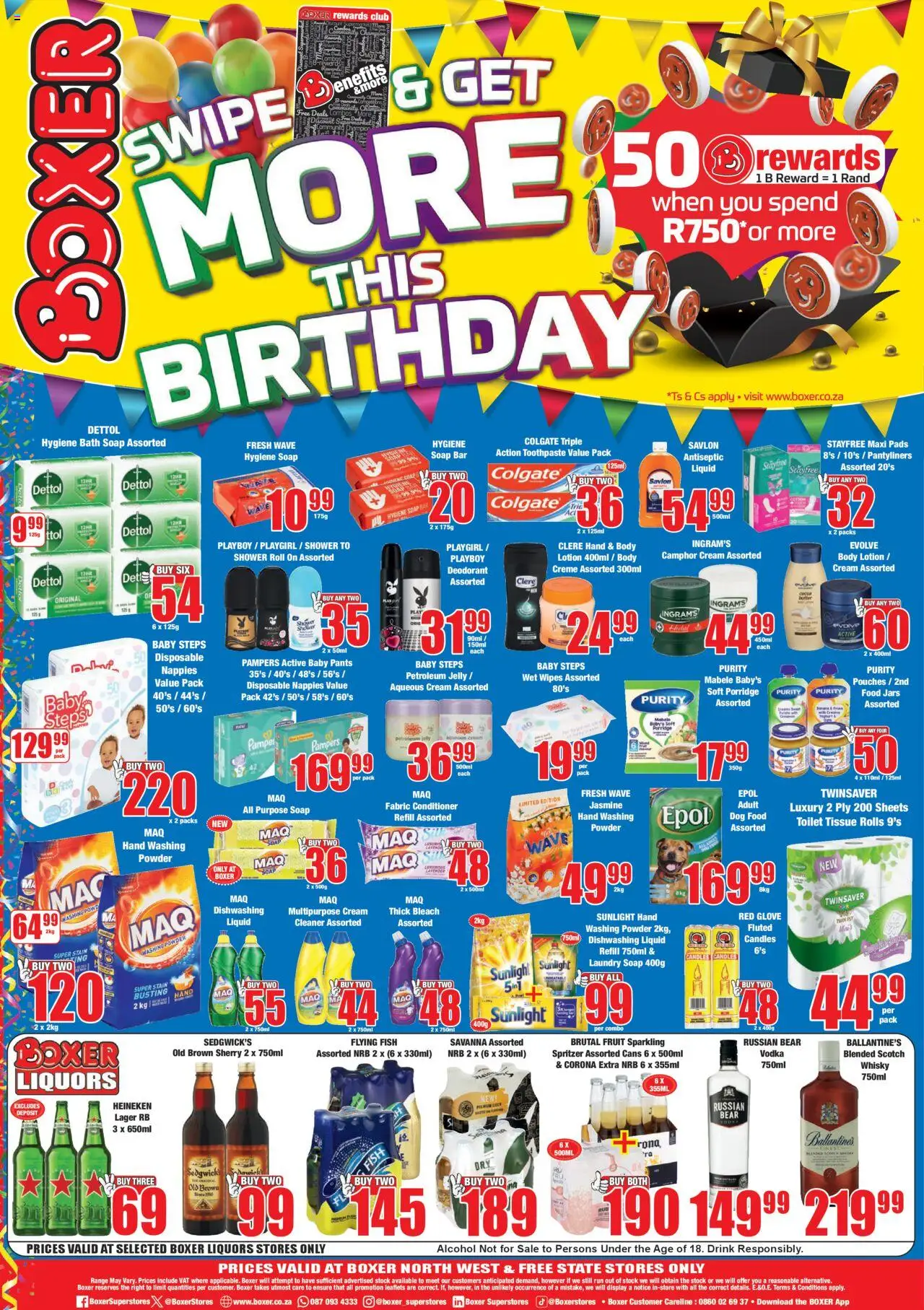 Boxer - Free State, Northern Cape, North West - Specials │ valid from 11.08.2025 | Page: 8 | Products: Conditioner, Nappies, Dishwashing liquid, Lotion