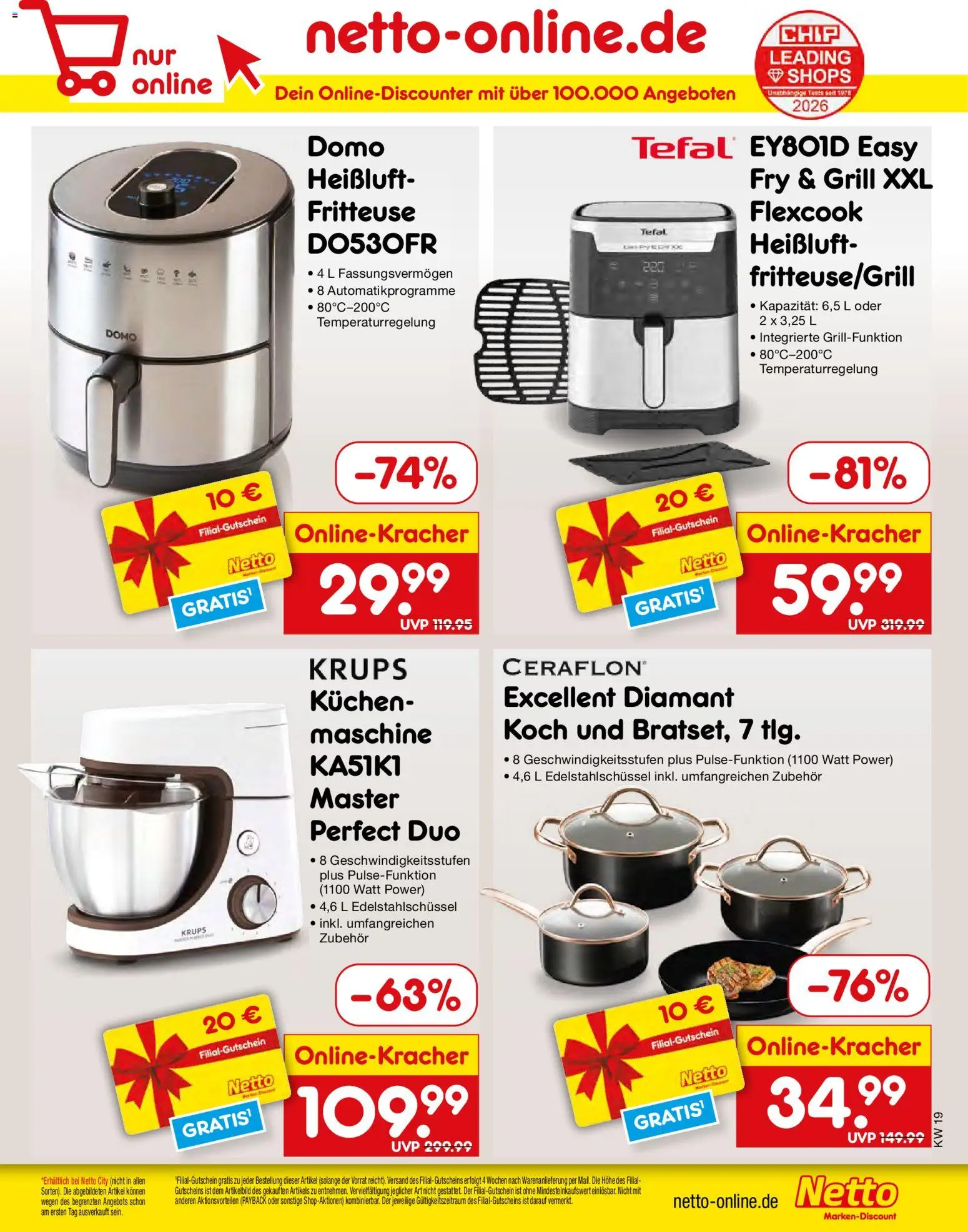 Netto Marken-Discount Prospekt 	 – gültig ab 04.05.2026 | Seite: 73 | Produkte: Krups, Grill, Fritteuse, Kuchen