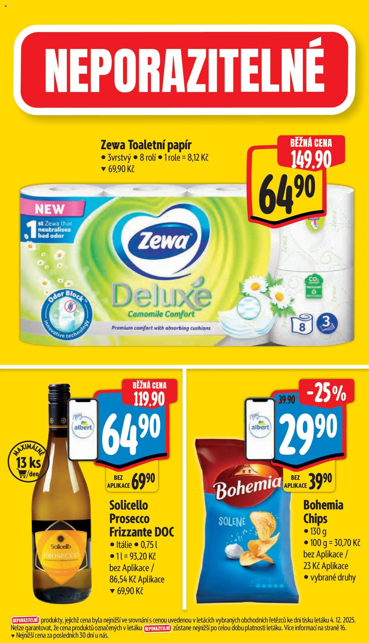 Albert leták - Supermarket od 10.12.2025 | Strana: 5 | Produkty: Prosecco, Frizzante, Deluxe, Zewa Toaletní papír