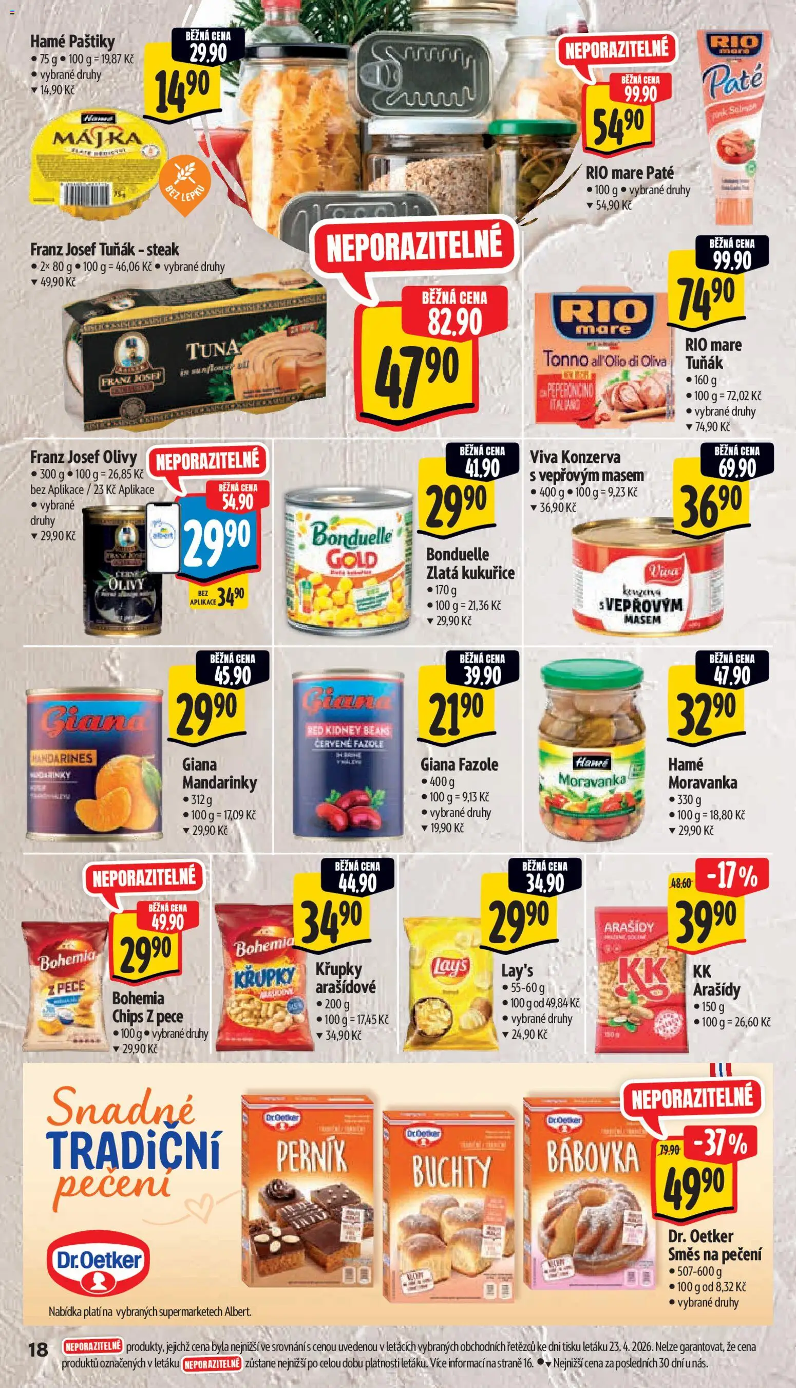 Albert leták - Supermarket od 29.04.2026 | Strana: 26 | Produkty: Tuňák, Perník, Bábovka, Tuňák steak