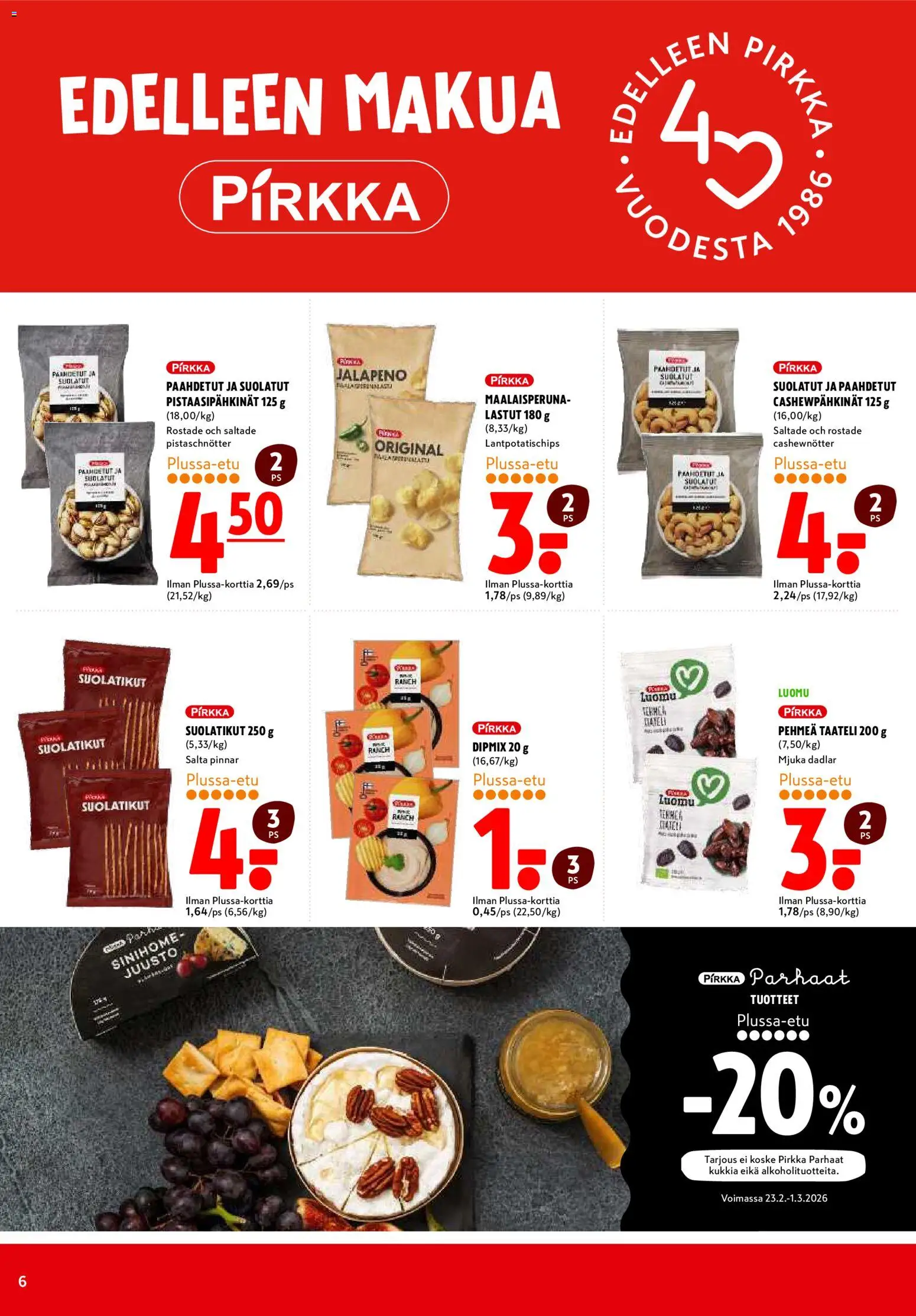 K-Citymarket tarjoukset – voimassa 23.05.2026 alkaen | Sivu: 6 | Tuotteet: Dipmix, Juusto