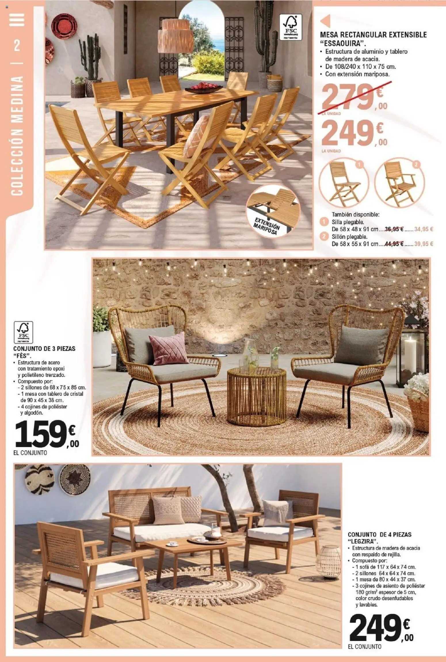 E.Leclerc Al Aire Libre │ válido desde el 27.04.2026 | Página: 2 | Productos: Sofá, Sillón, Mesa, Silla